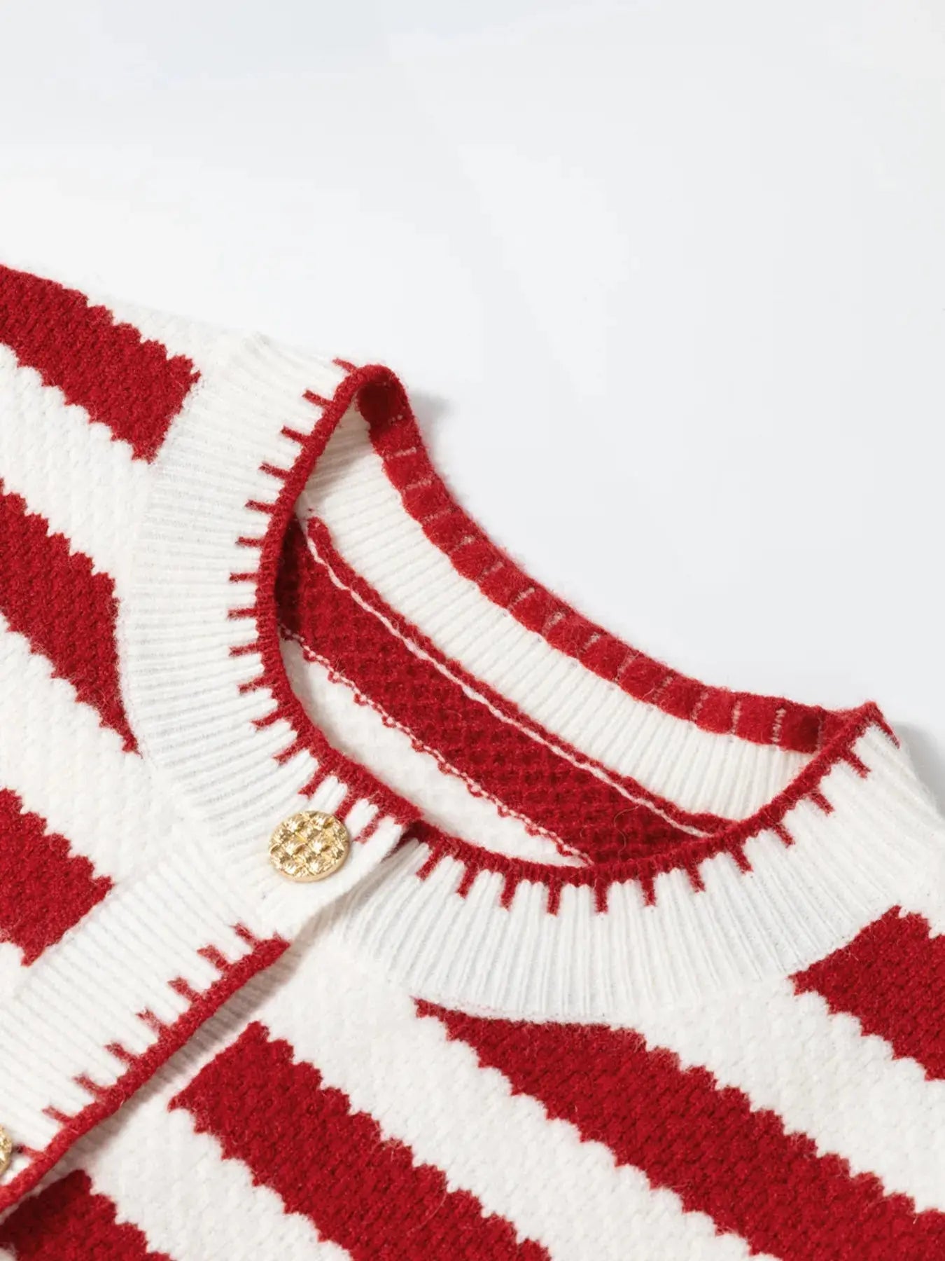 Button Down Striped Long Sleeve Cardigan - Be Bliss Boutique