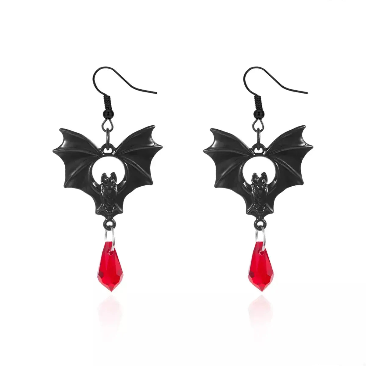 Gothic Bat Halloween Drop Earrings - Be Bliss Boutique