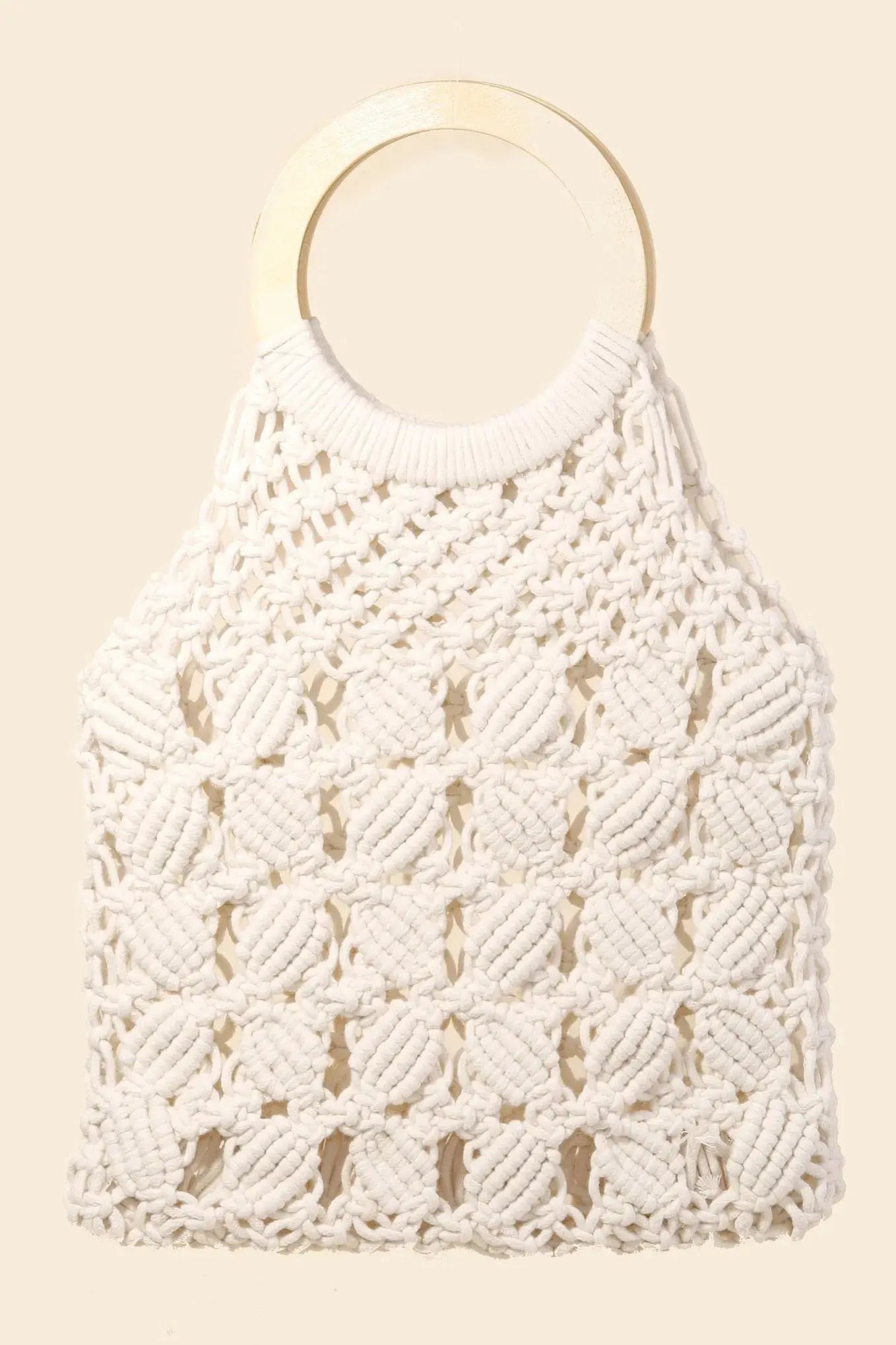 Fame Boho Braided Wooden Top Handle Bag - Be Bliss Boutique