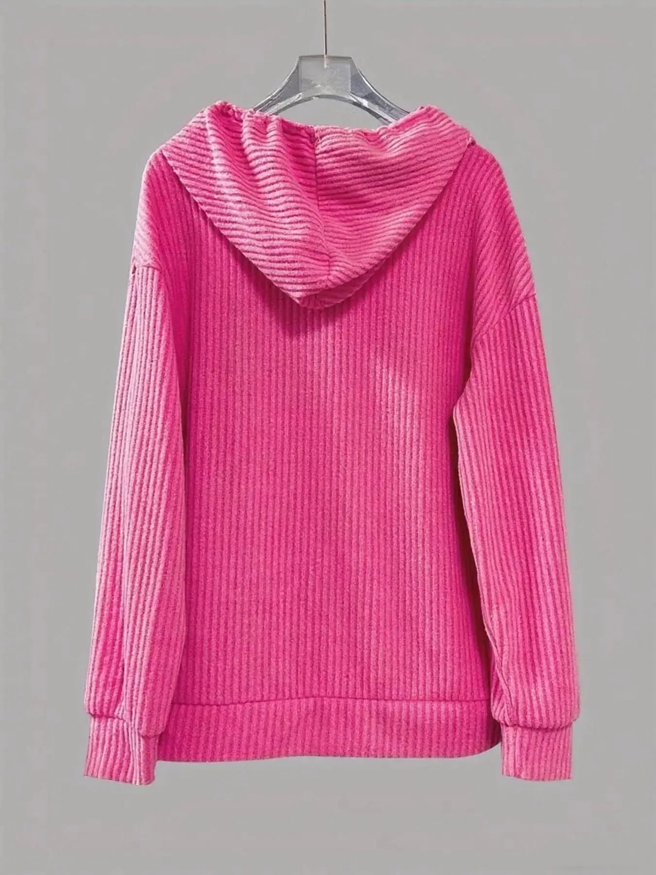 Button Front Drawstring Hoodie - Be Bliss Boutique