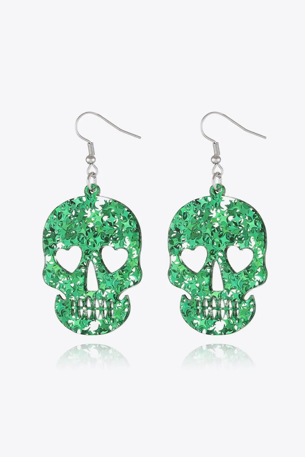 Halloween Skull Acrylic Drop Earrings - Be Bliss Boutique