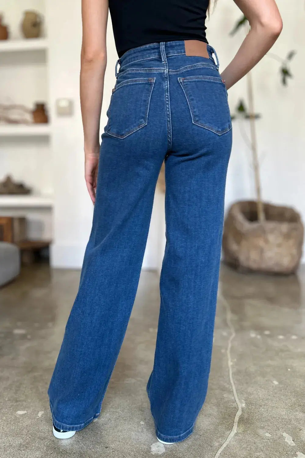 Full Size High Rise Straight Leg Judy Blue Jeans - Be Bliss Boutique