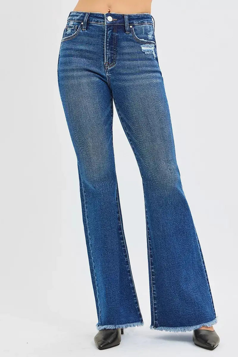 High Rise Flare RISEN Jeans - Be Bliss Boutique