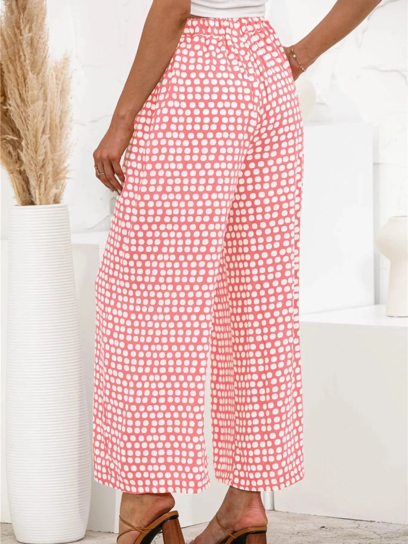 Polka Dot Wide Leg Pants - Be Bliss Boutique