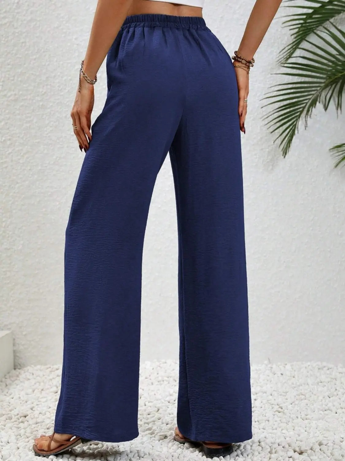 Wide Leg Drawstring Pants - Be Bliss Boutique