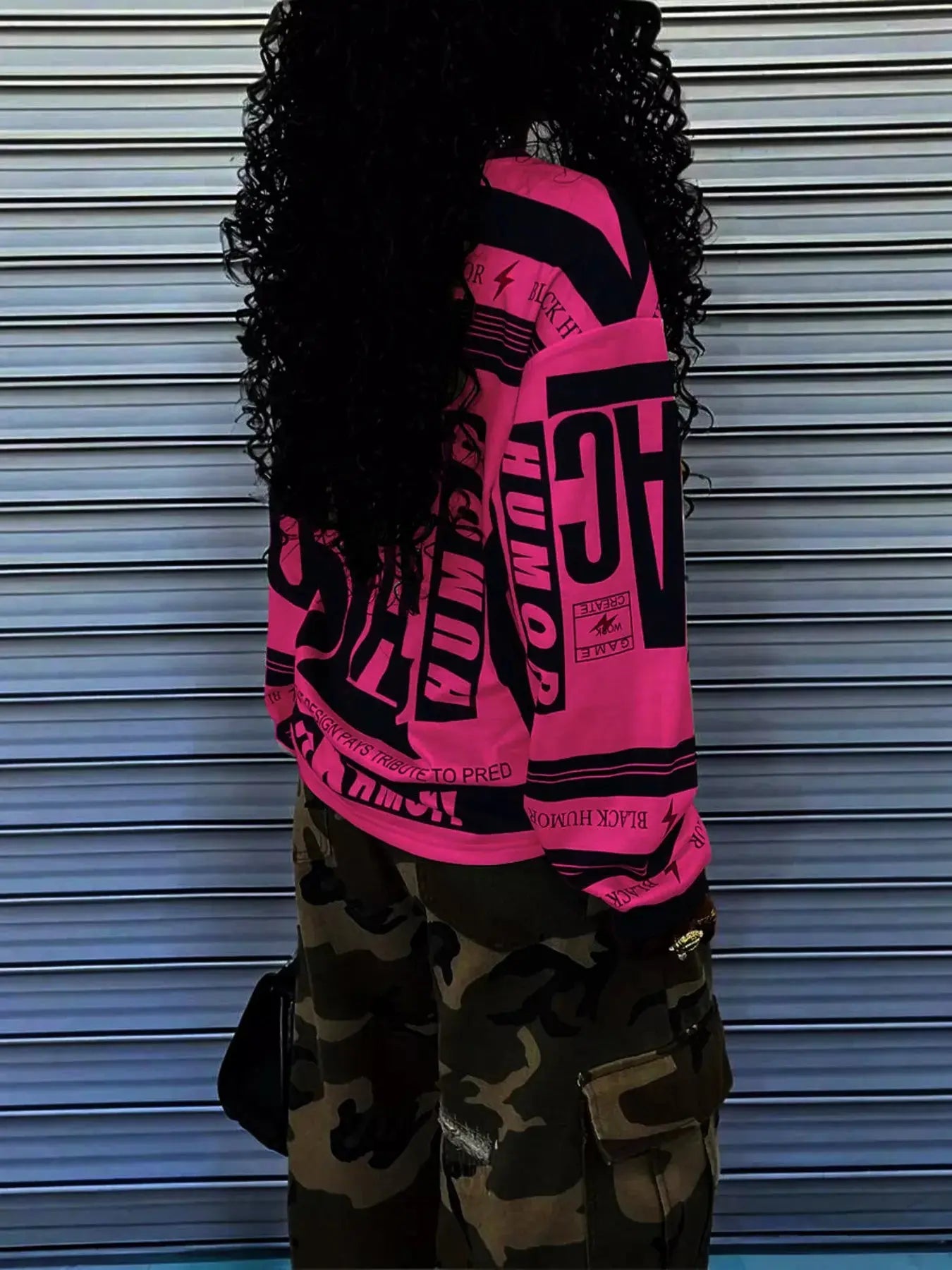 Printed Drop Shoulder Long Sleeve T Shirt - Be Bliss Boutique