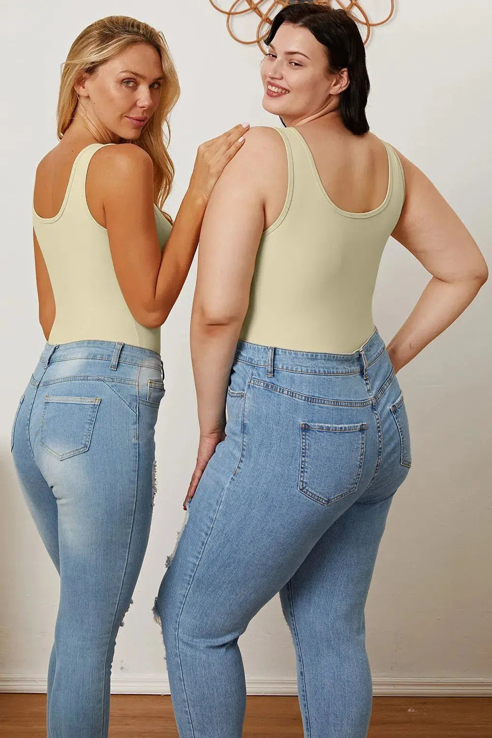 Basic Bae Full Size Square Neck Womens Sleeveless Bodysuit - Be Bliss Boutique