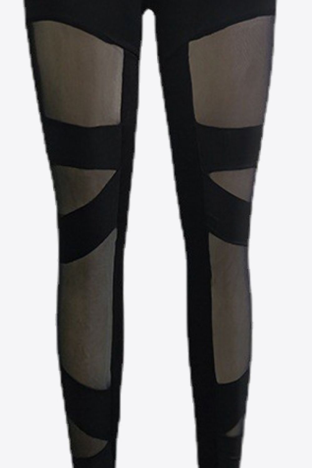 Spliced Mesh Leggings Black - Be Bliss Boutique