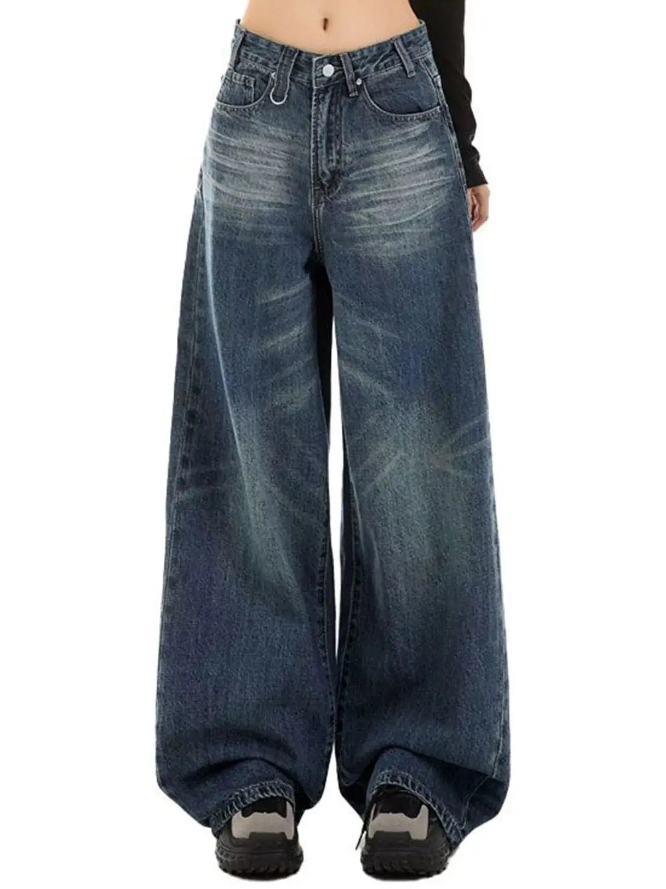 Vintage Wash Wide Leg Jeans - Be Bliss Boutique