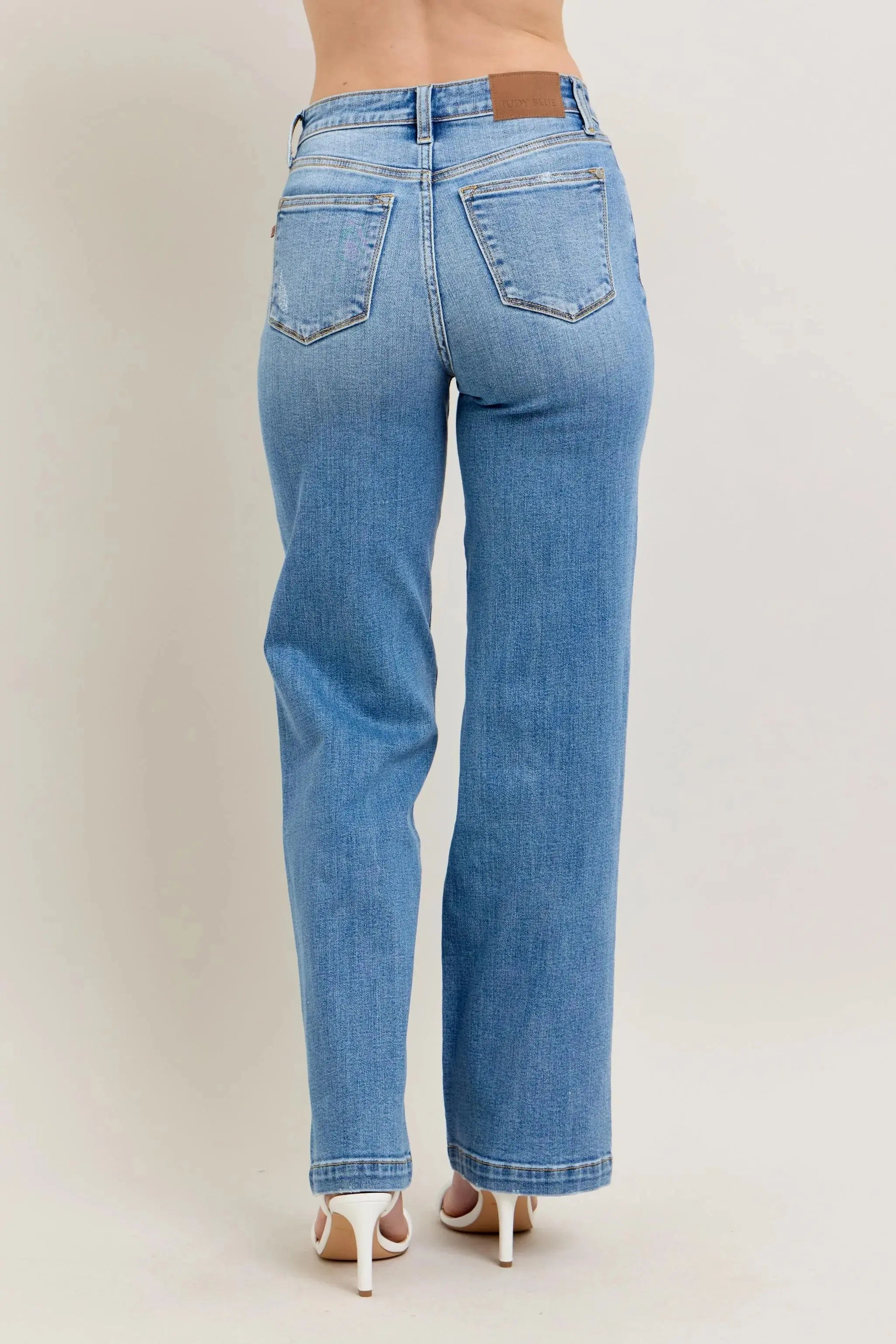 Full Size/Plus Size High Waist Straight Leg Judy Blue Jeans - Be Bliss Boutique