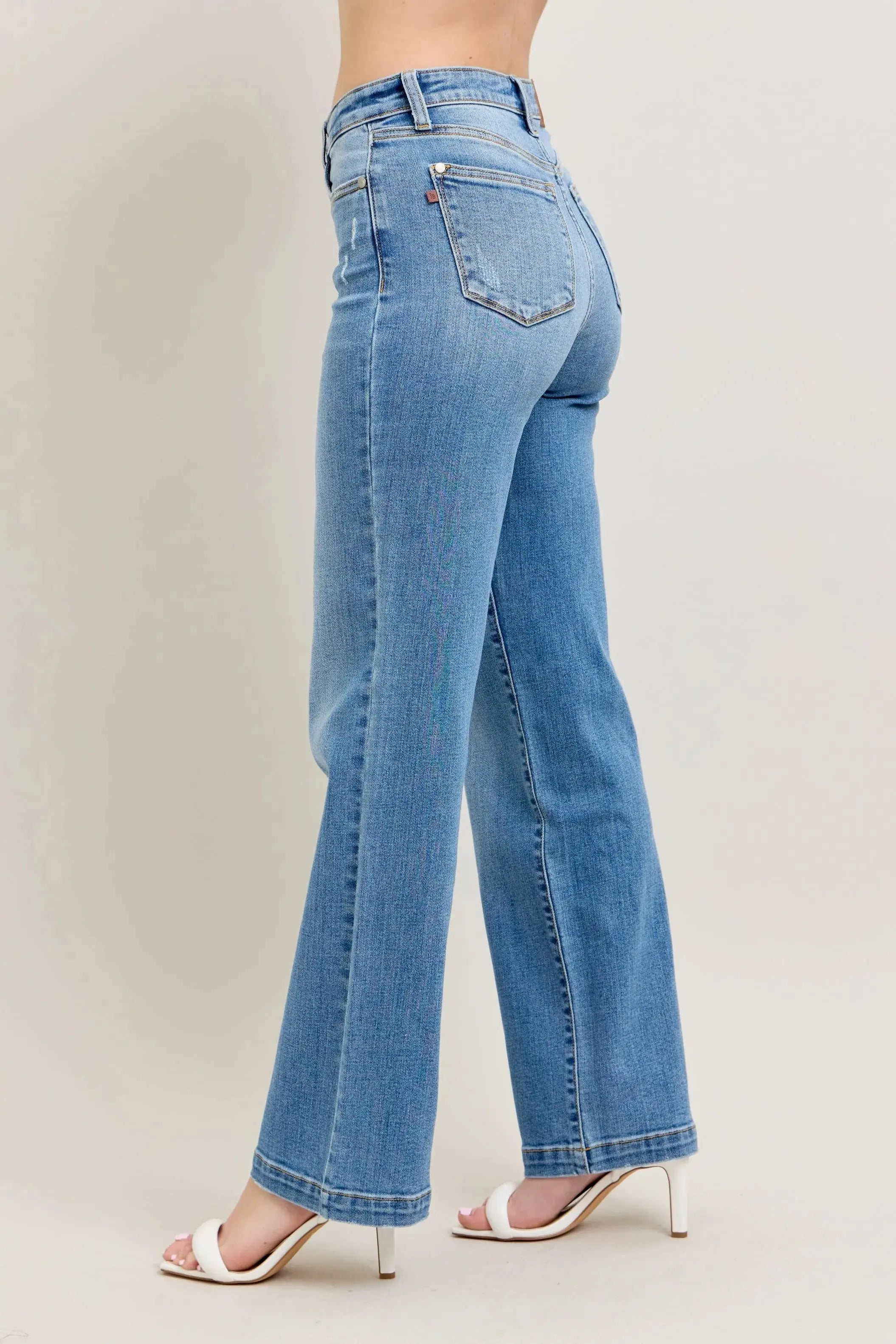 Full Size/Plus Size High Waist Straight Leg Judy Blue Jeans - Be Bliss Boutique