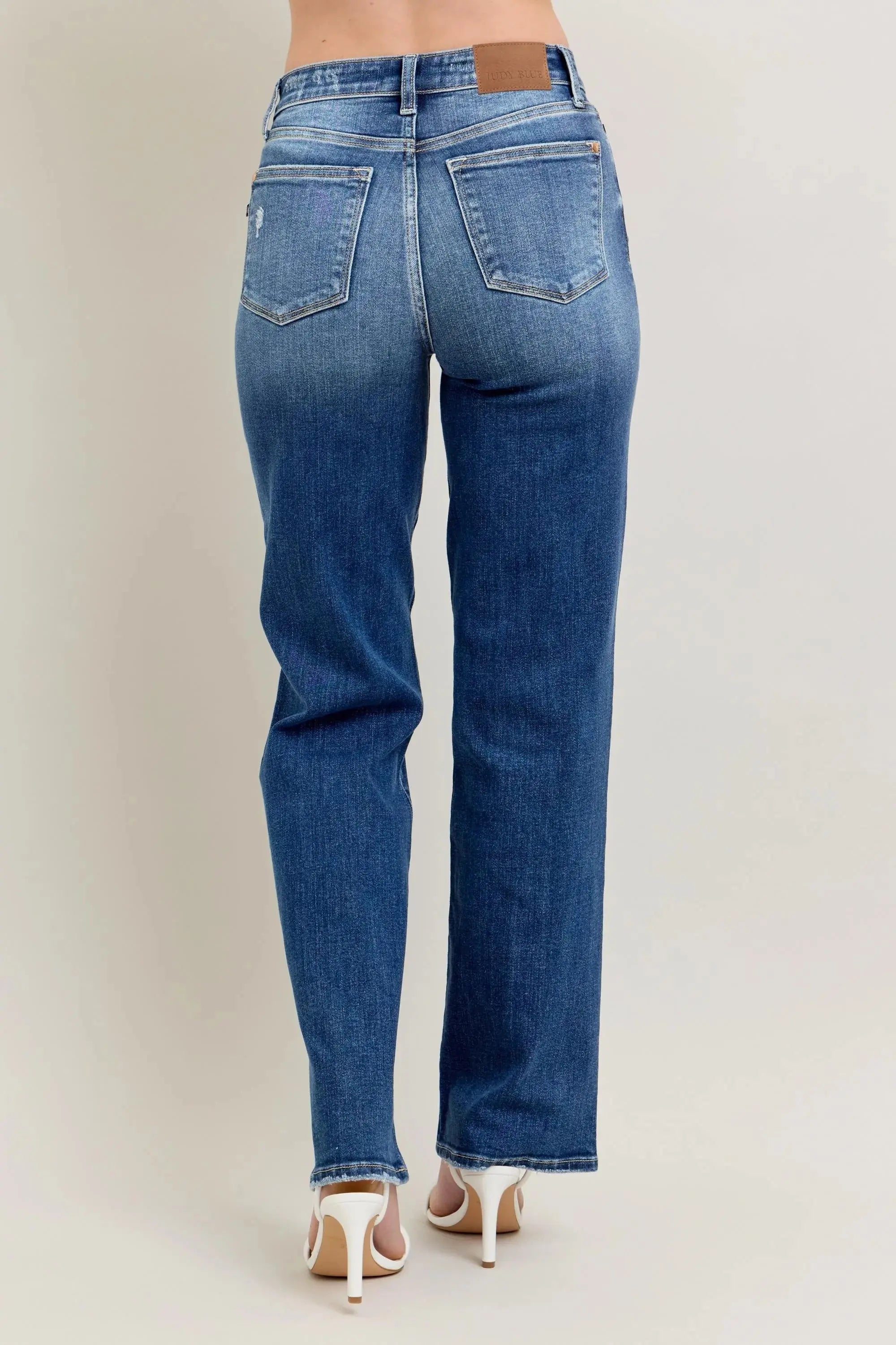 Judy Blue Jeans - Full Size/Plus Size High Waist 90's Straight Leg - Be Bliss Boutique