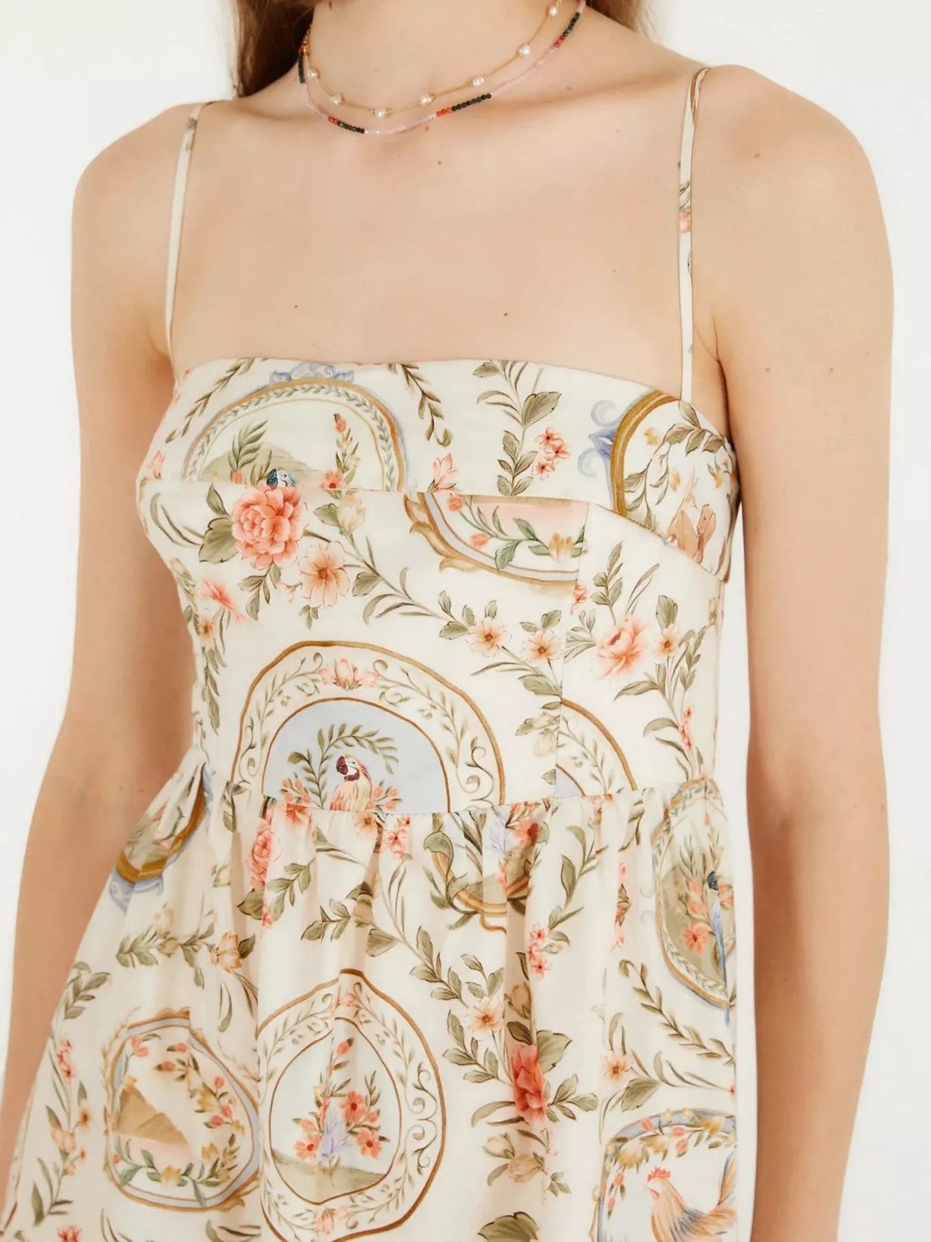 Floral Print Spaghetti Strap Midi Dress - Be Bliss Boutique