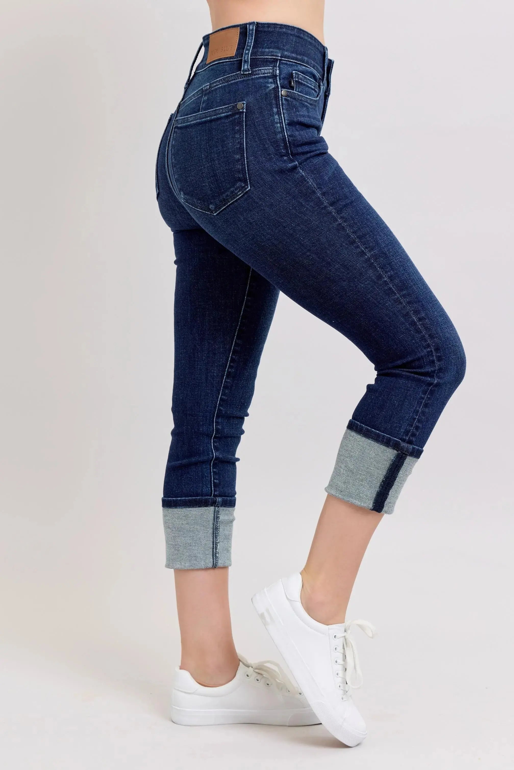 High-Waist Double Waist Band Skinny Leg Judy Blue Jeans - Be Bliss Boutique