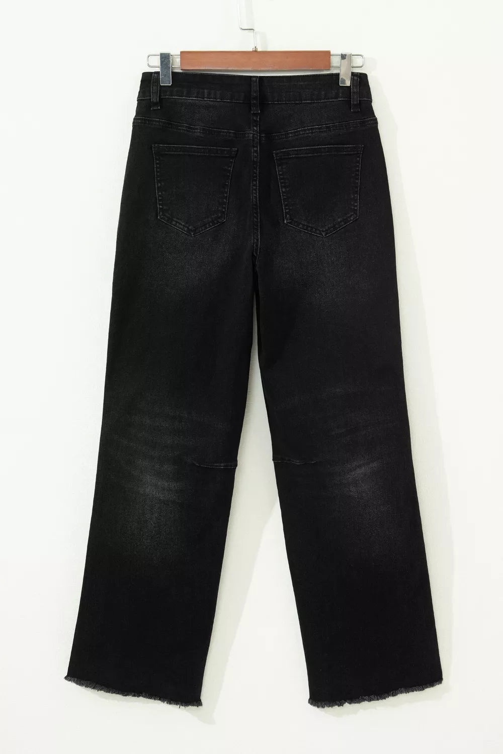 Raw Hem Cropped Straight Leg Jeans - Be Bliss Boutique