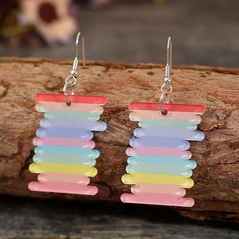 Acrylic Rainbow Dangle Earrings - Be Bliss Boutique