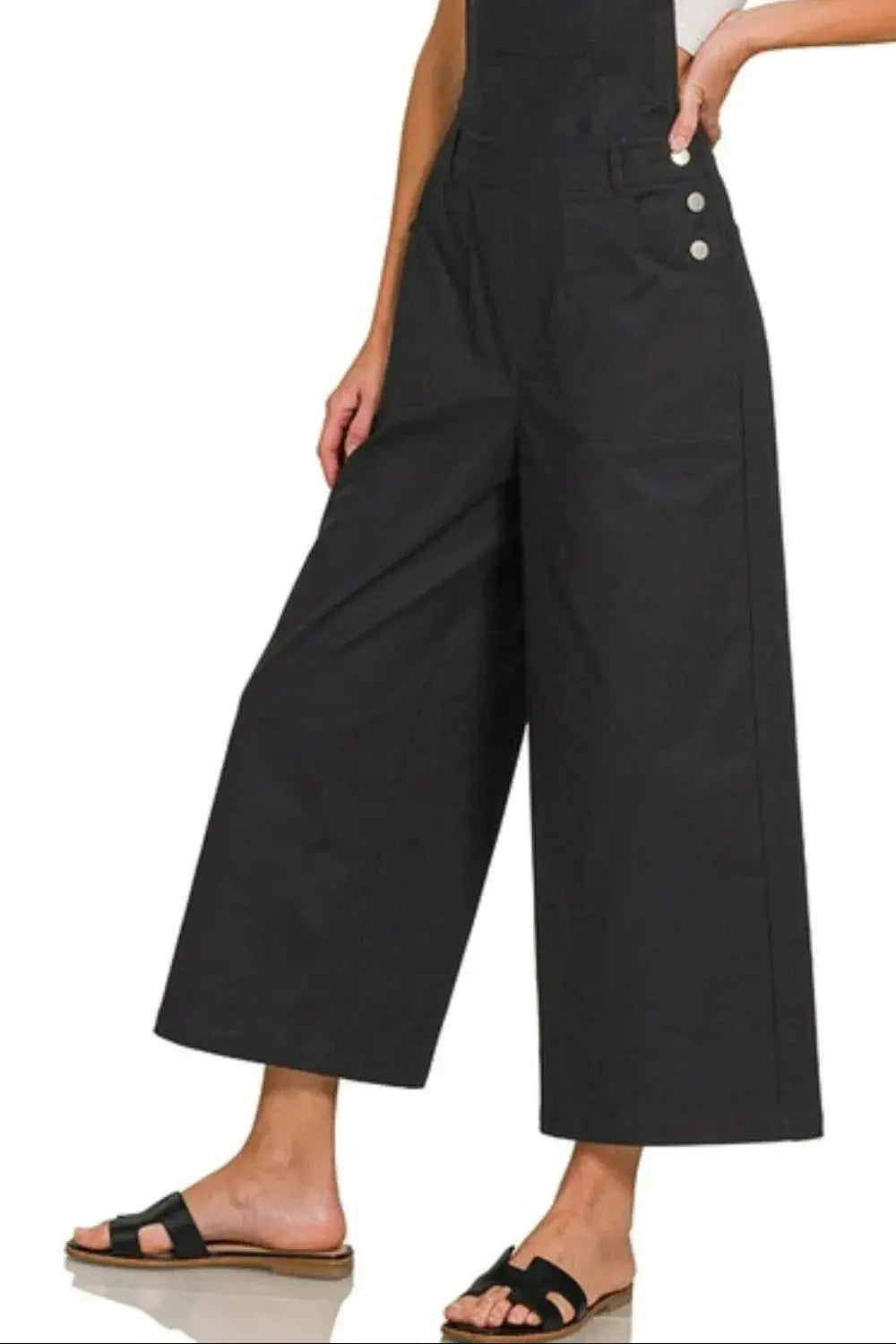 Zenana Woven Spaghetti Strap Overalls - Be Bliss Boutique