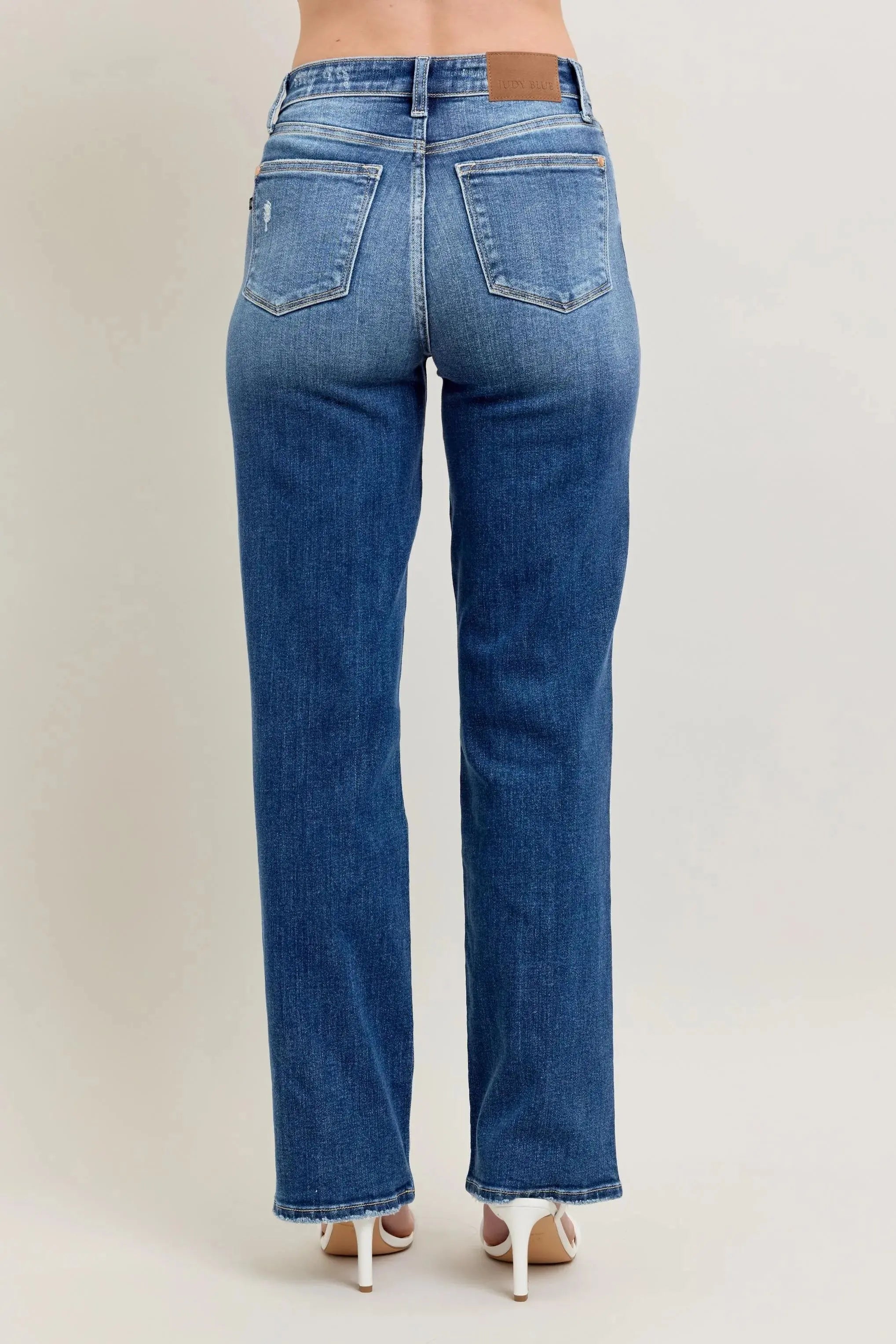 Judy Blue Jeans - Full Size/Plus Size High Waist 90's Straight Leg - Be Bliss Boutique
