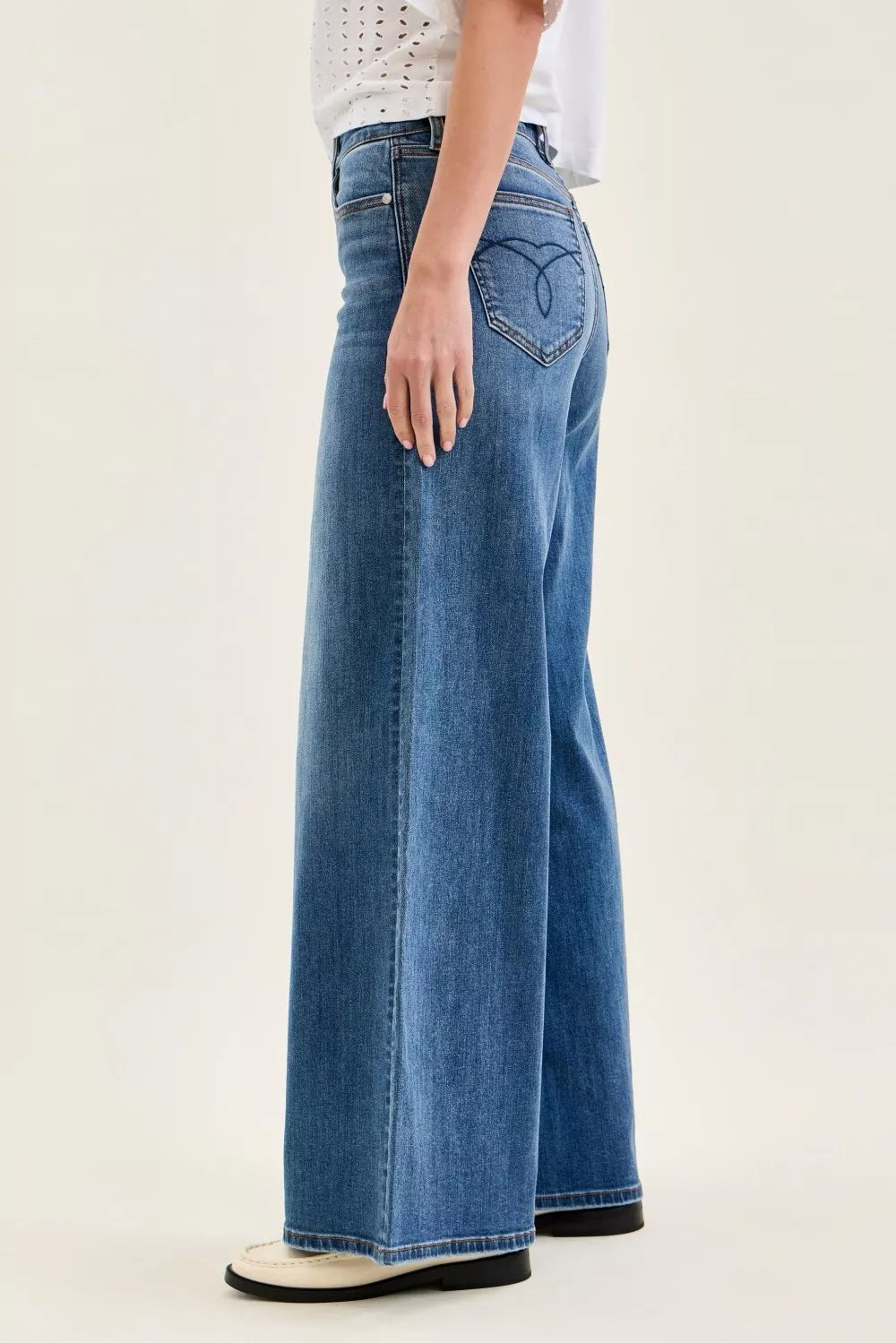 Judy Blue High Waist Palazzo Jeans - Be Bliss Boutique