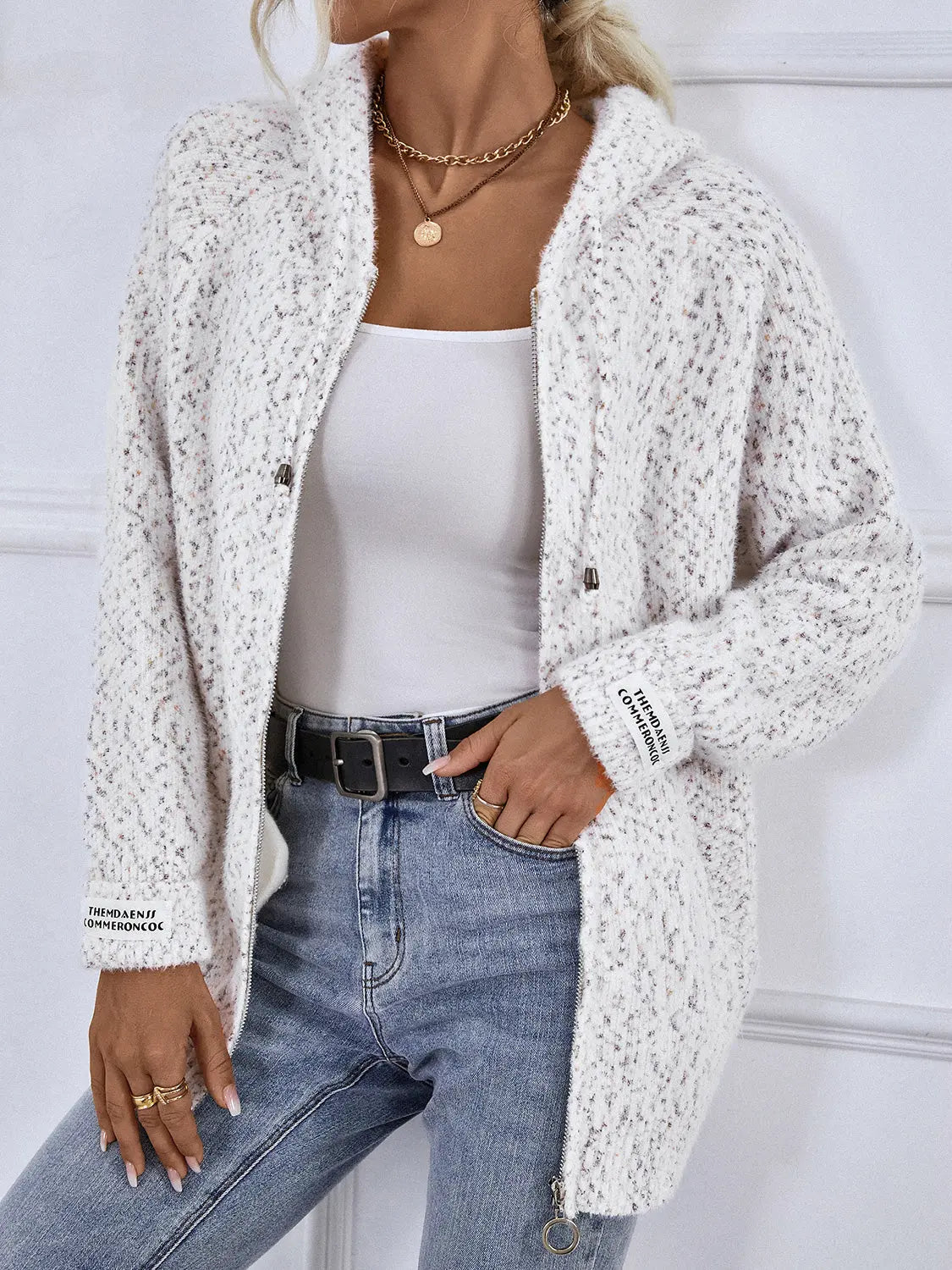 Zip-Up Hooded Sweater - Be Bliss Boutique