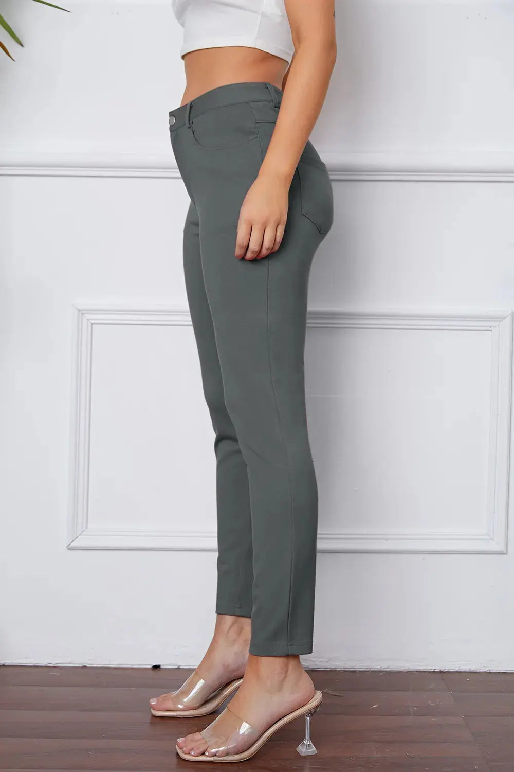Basic BAE Full Size StretchyStitch High Waist Skinny Pants - Be Bliss Boutique