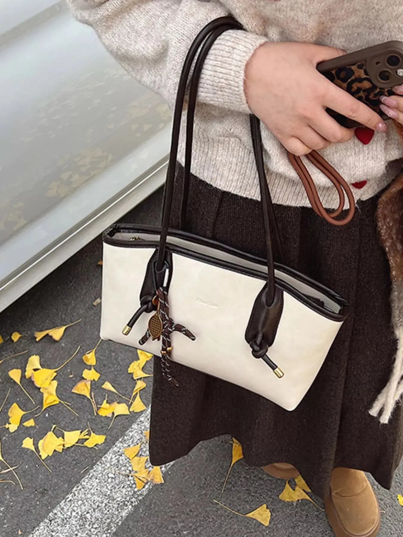 Vintage Style Leather Shoulder Bag - Be Bliss Boutique