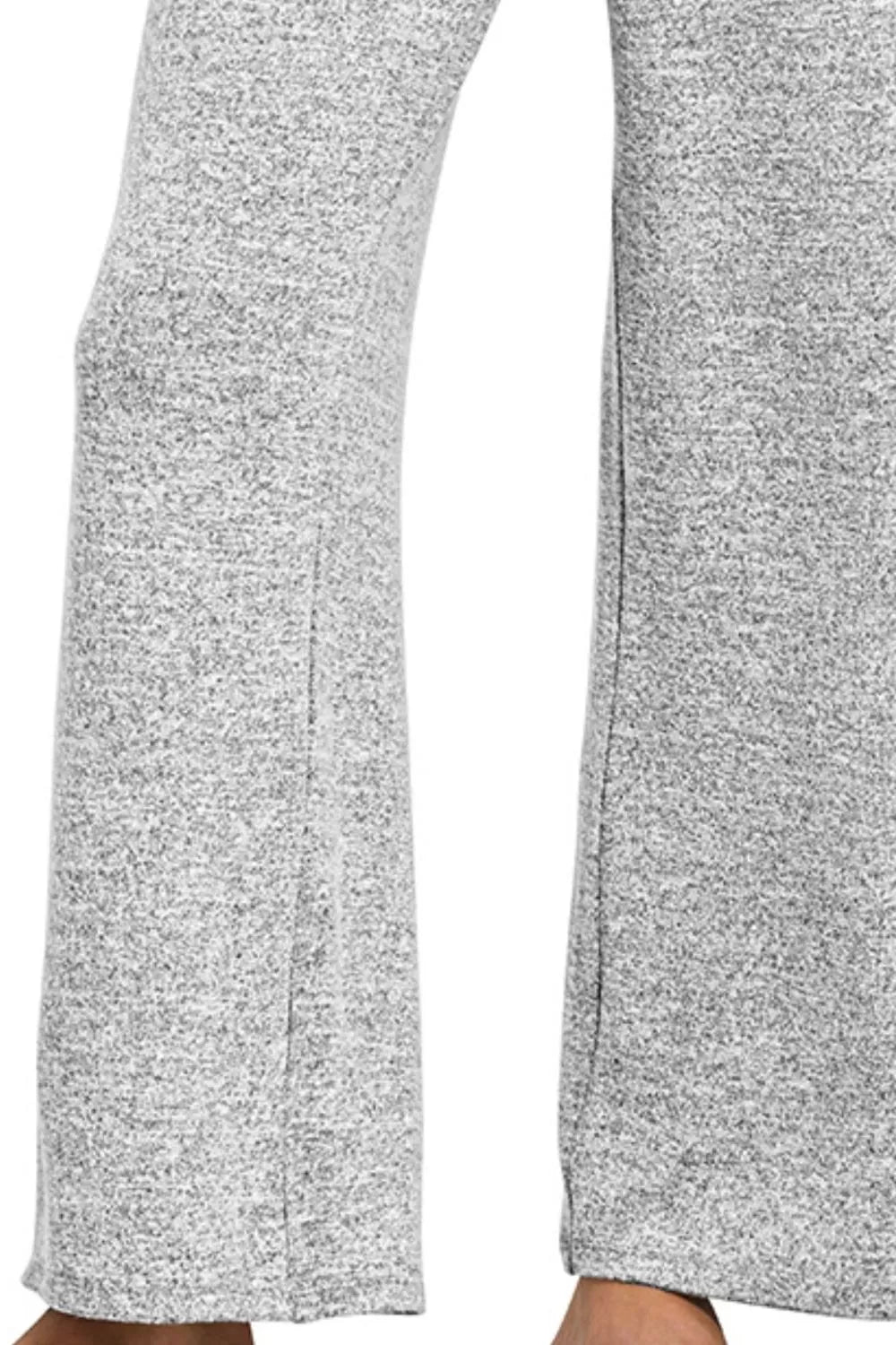 Zenana Soft Melange Hacci Elastic Waistband Lounge Pants - Be Bliss Boutique