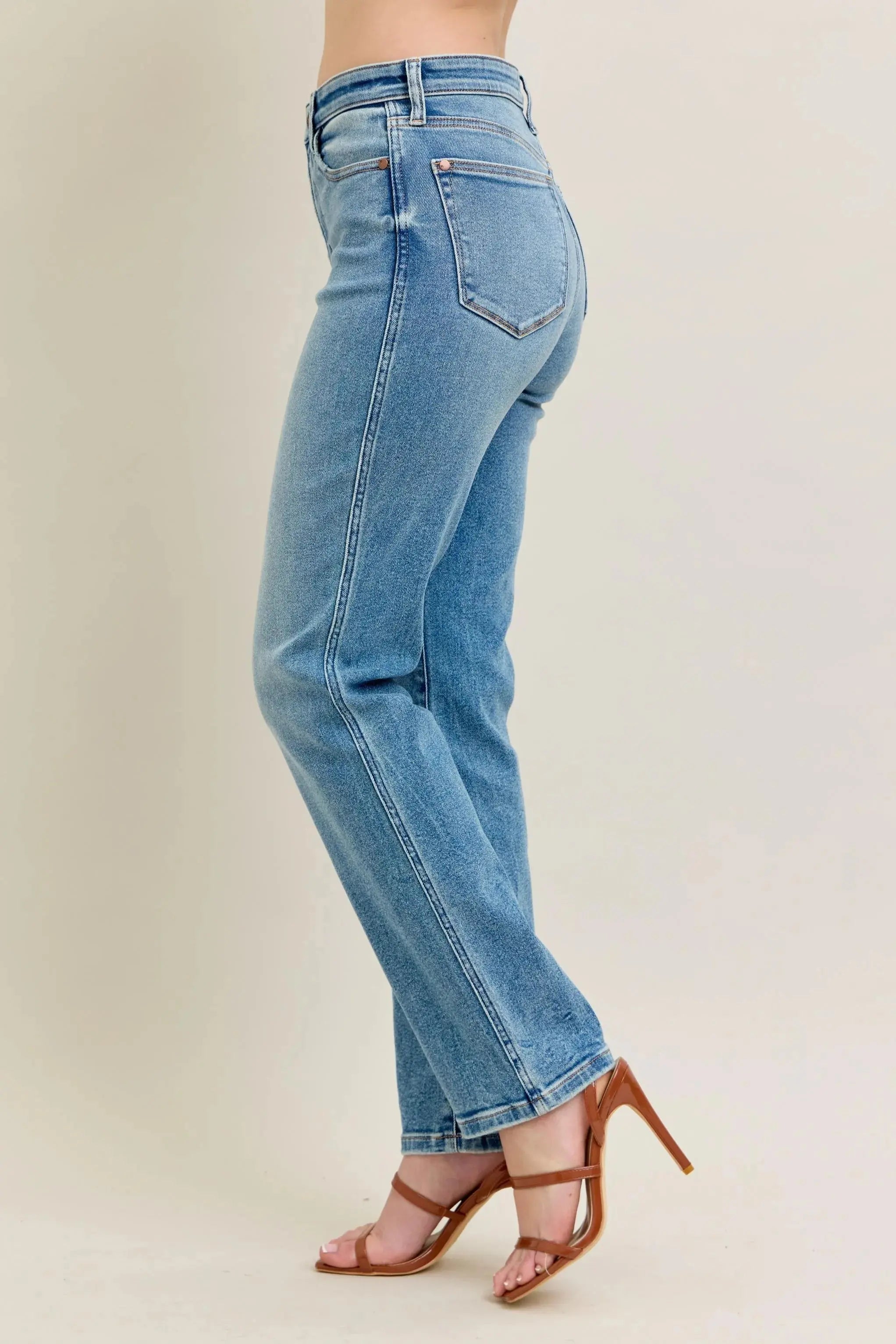 Full Size High Waist Vintage Straight Leg Judy Blue Jeans - Be Bliss Boutique