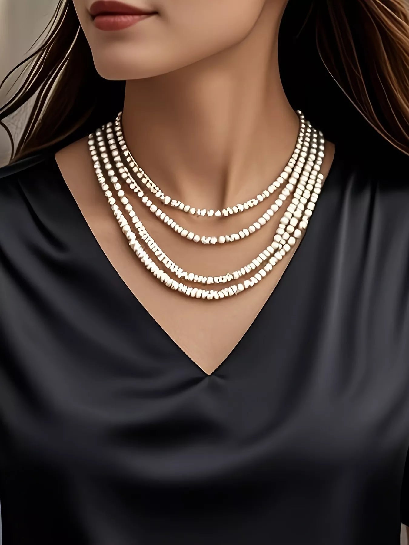 V-Neck Short Sleeve Satin Blouse - Be Bliss Boutique