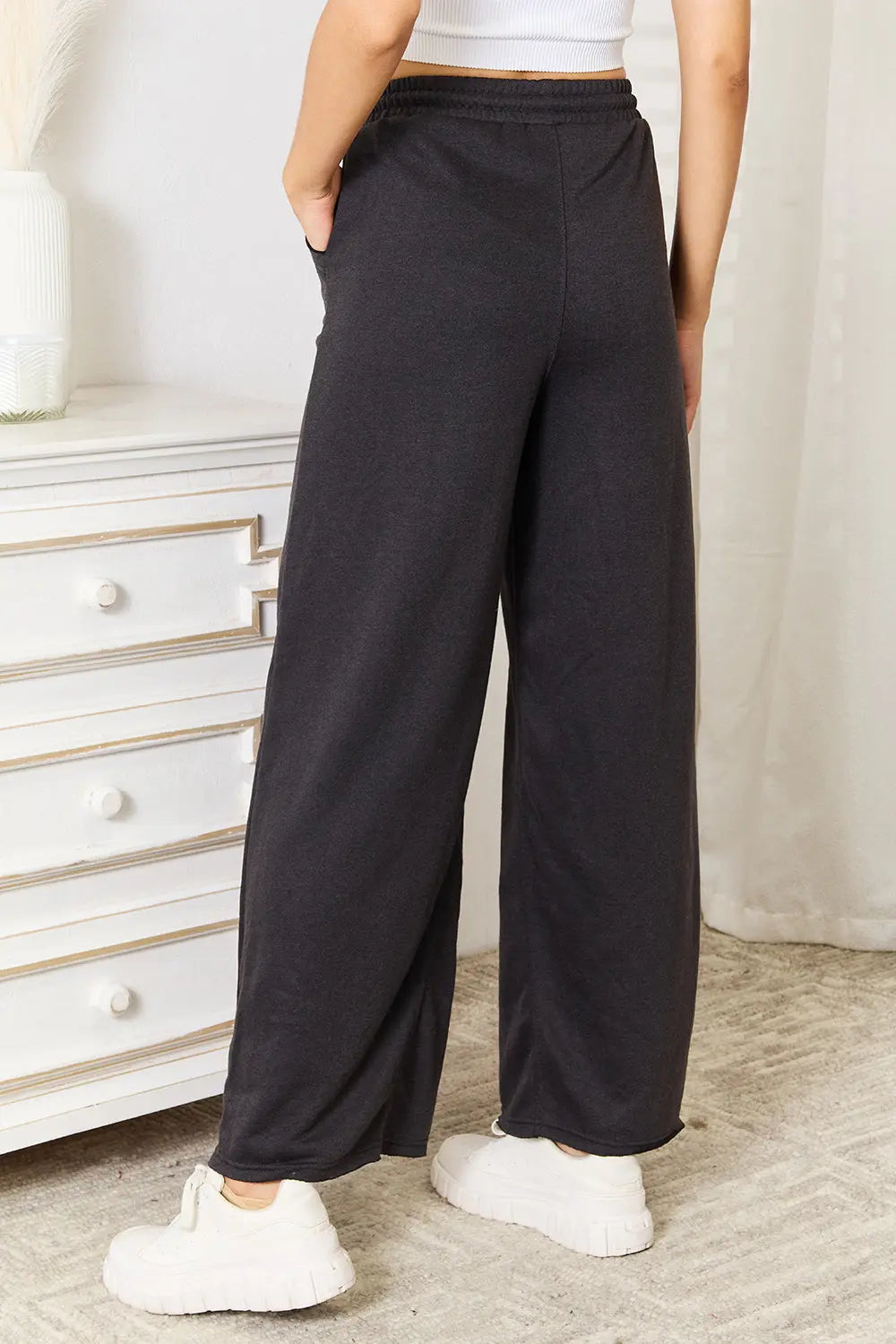 Basic Bae Drawstring Pocketed Wide Leg Lounge Pants - Be Bliss Boutique