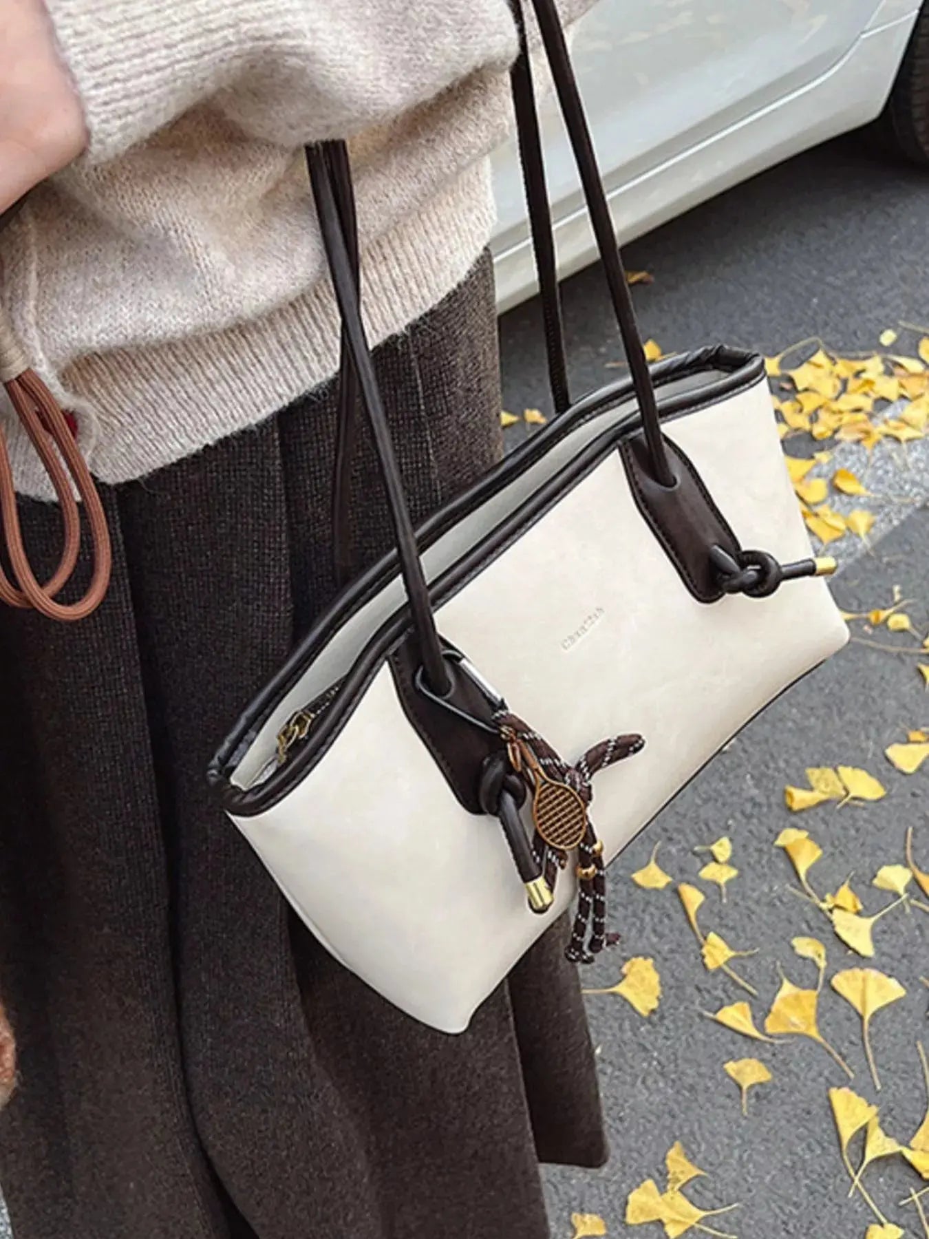 Vintage Style Leather Shoulder Bag - Be Bliss Boutique