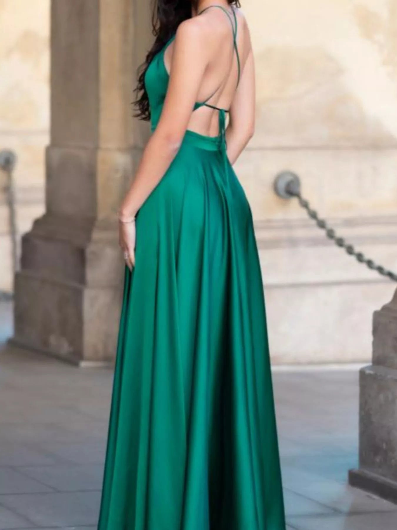 Elegant Backless Halter Slit Maxi Dress - Be Bliss Boutique