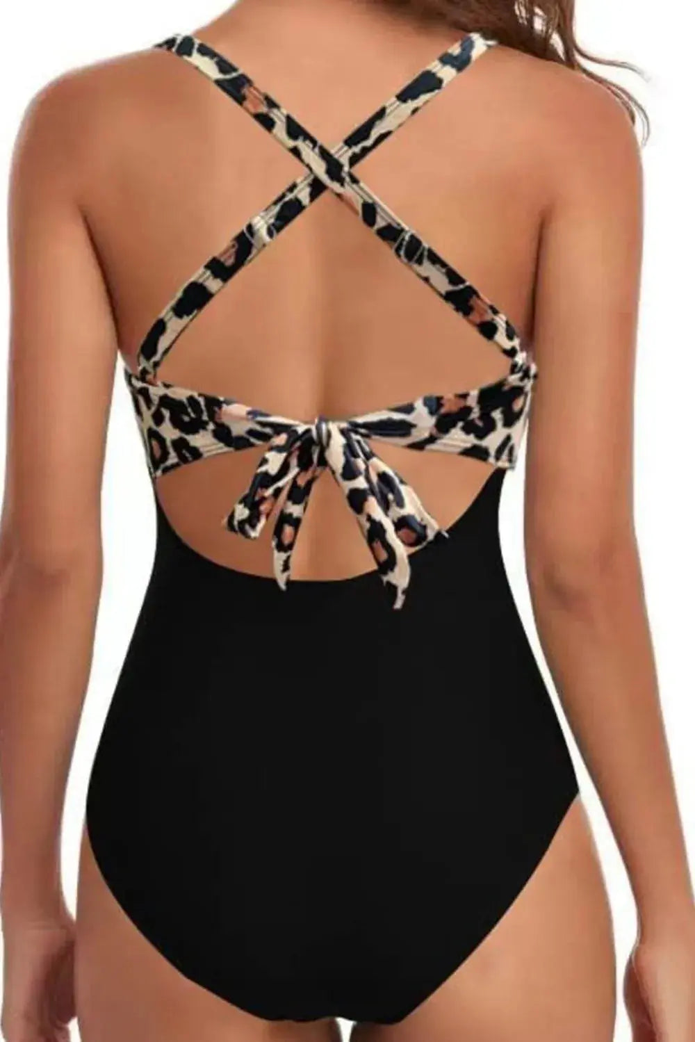 Tied Crisscross Cutout One Piece Swimsuit - Be Bliss Boutique