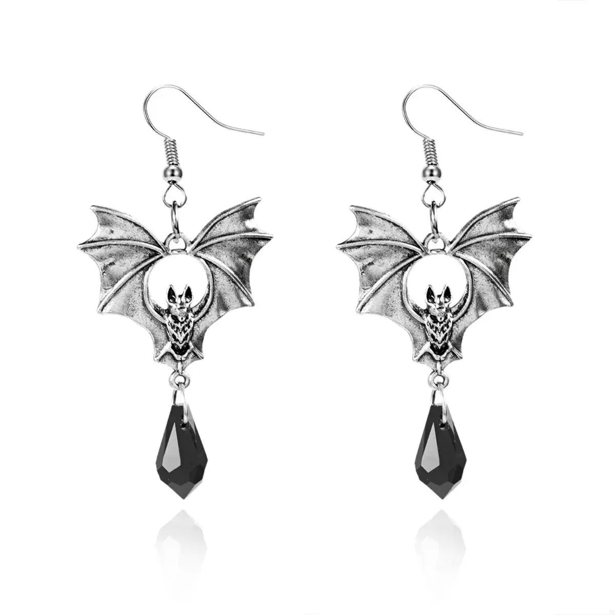 Gothic Bat Halloween Drop Earrings - Be Bliss Boutique
