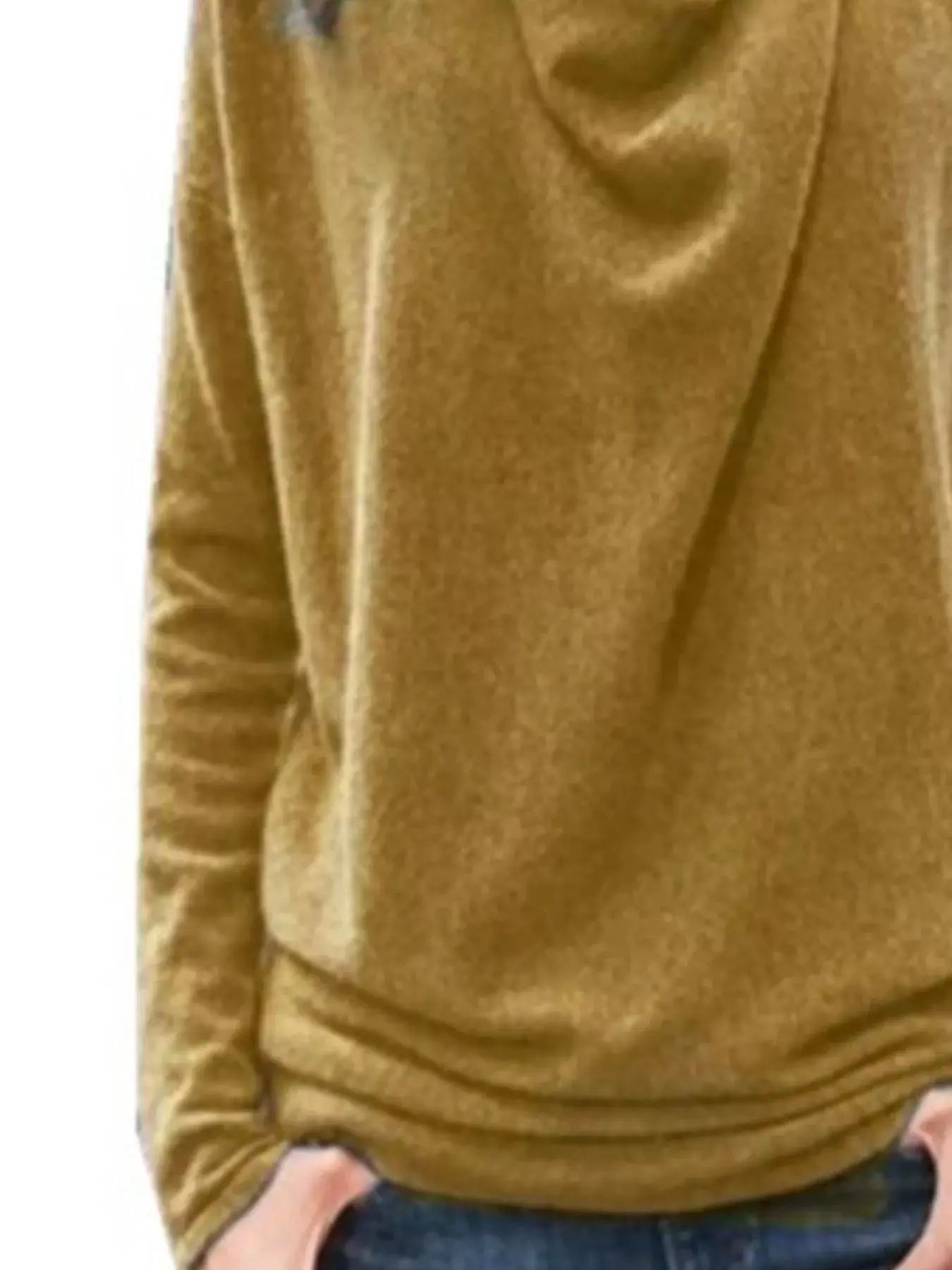 Full Size Cowl Neck Long Sleeve Top - Be Bliss Boutique