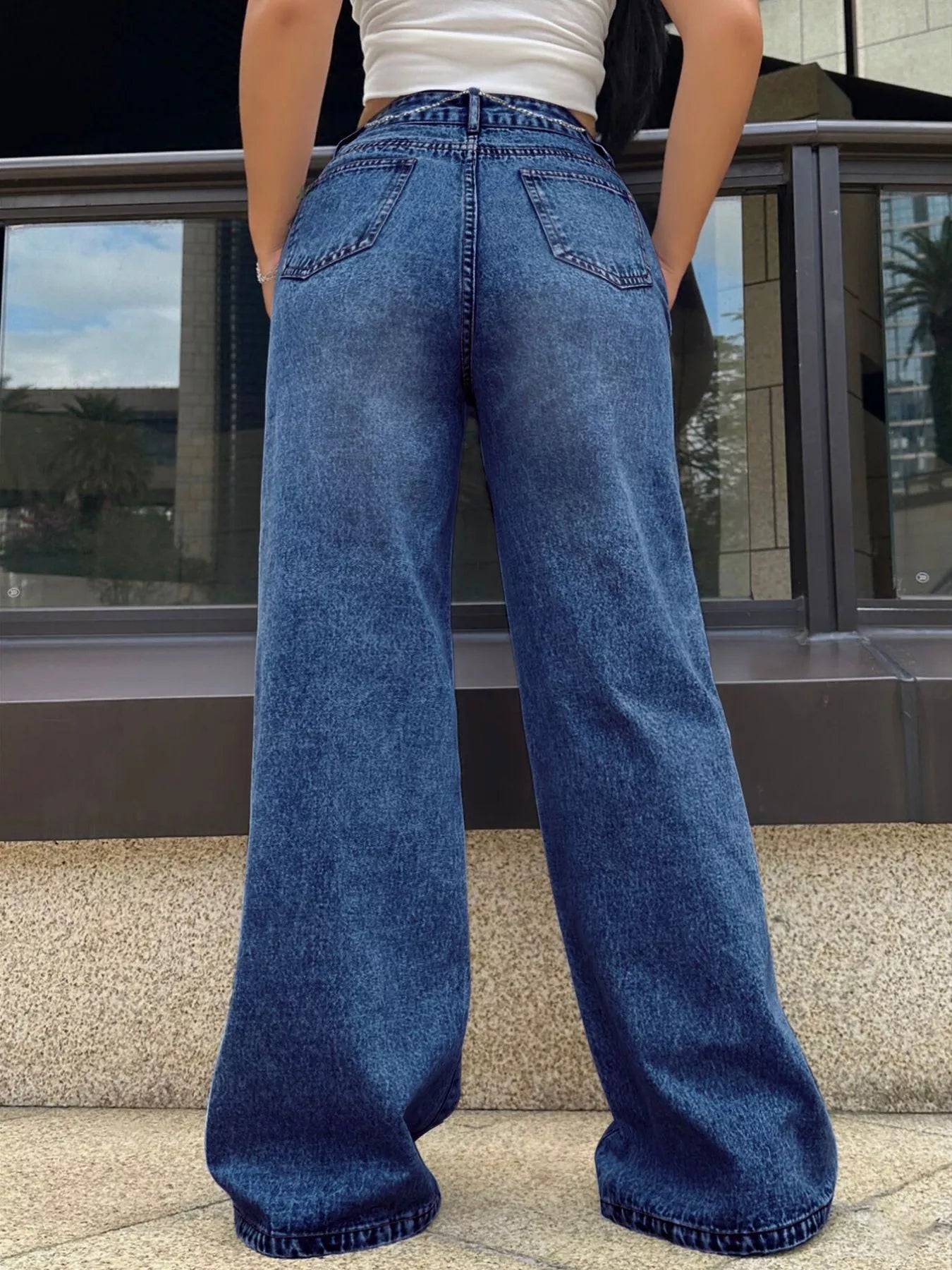 High Waisted Wide Leg Jeans - Be Bliss Boutique