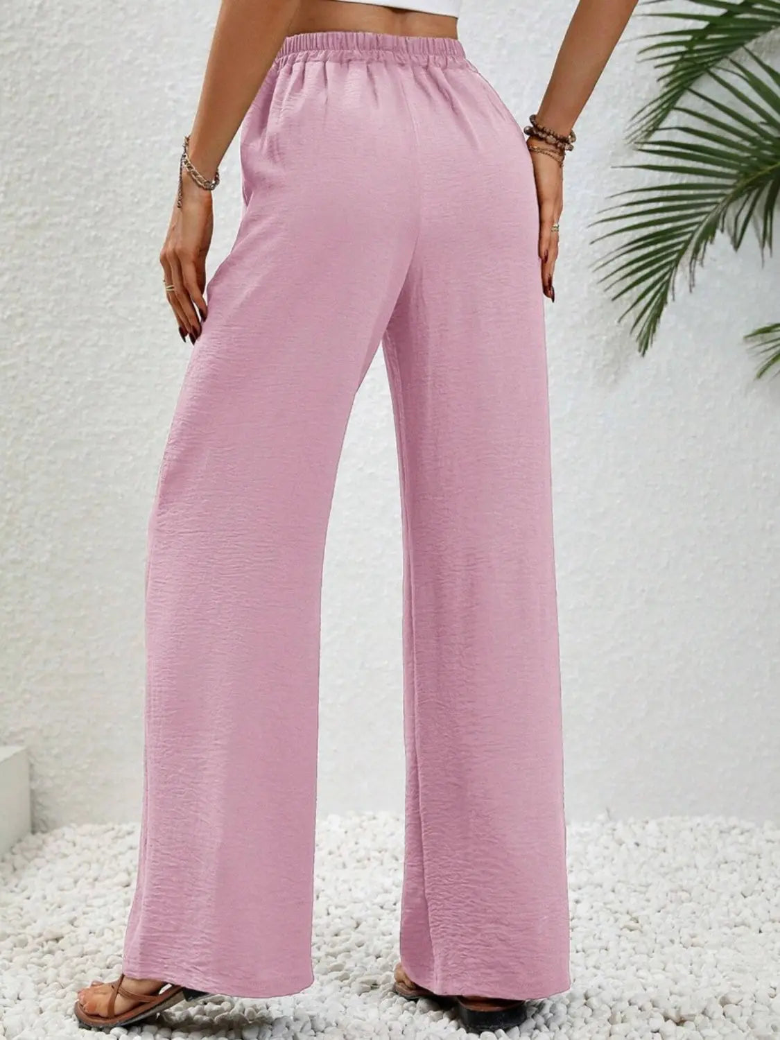 Wide Leg Drawstring Pants - Be Bliss Boutique
