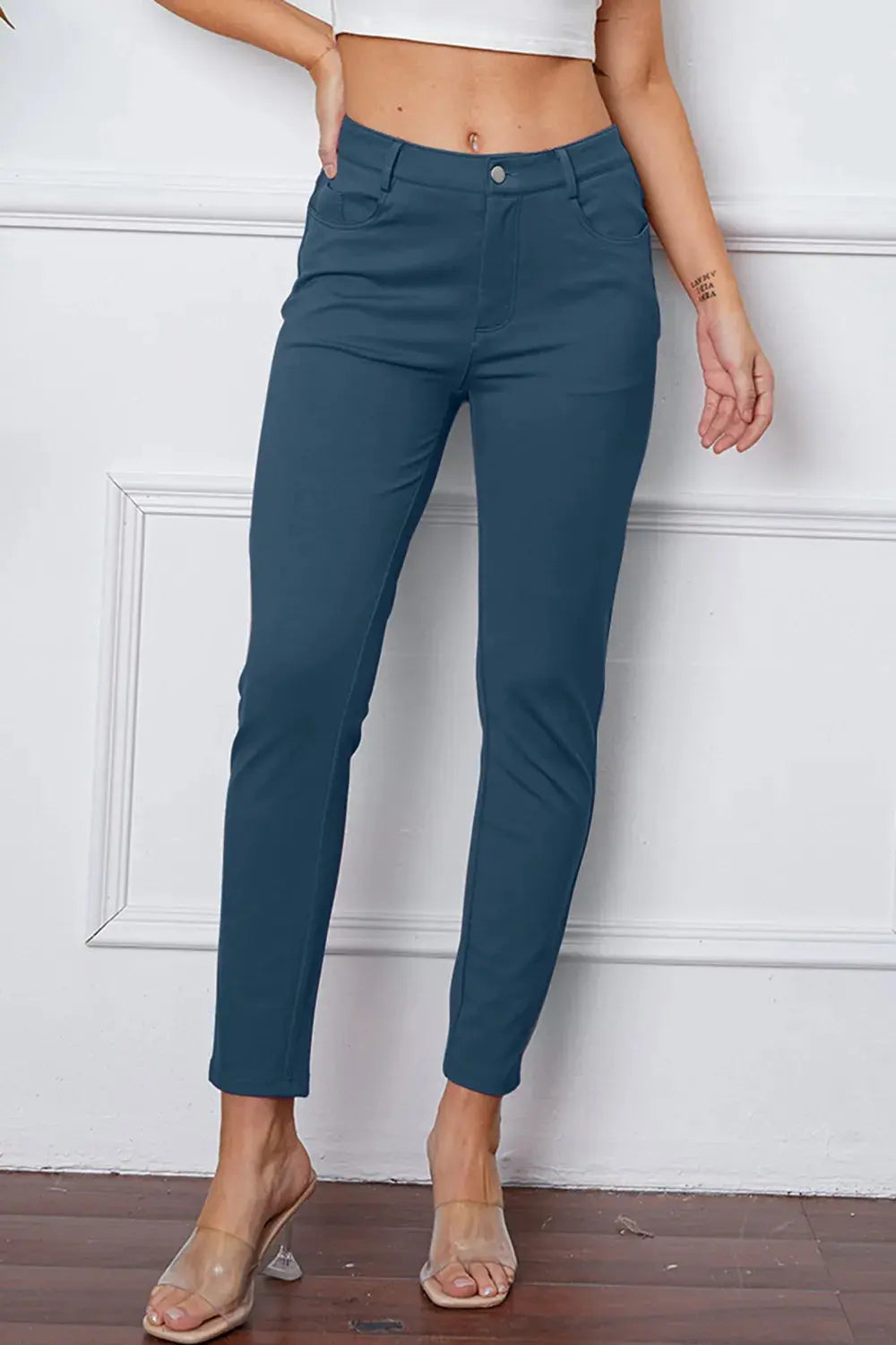 Basic BAE Full Size StretchyStitch High Waist Skinny Pants - Be Bliss Boutique