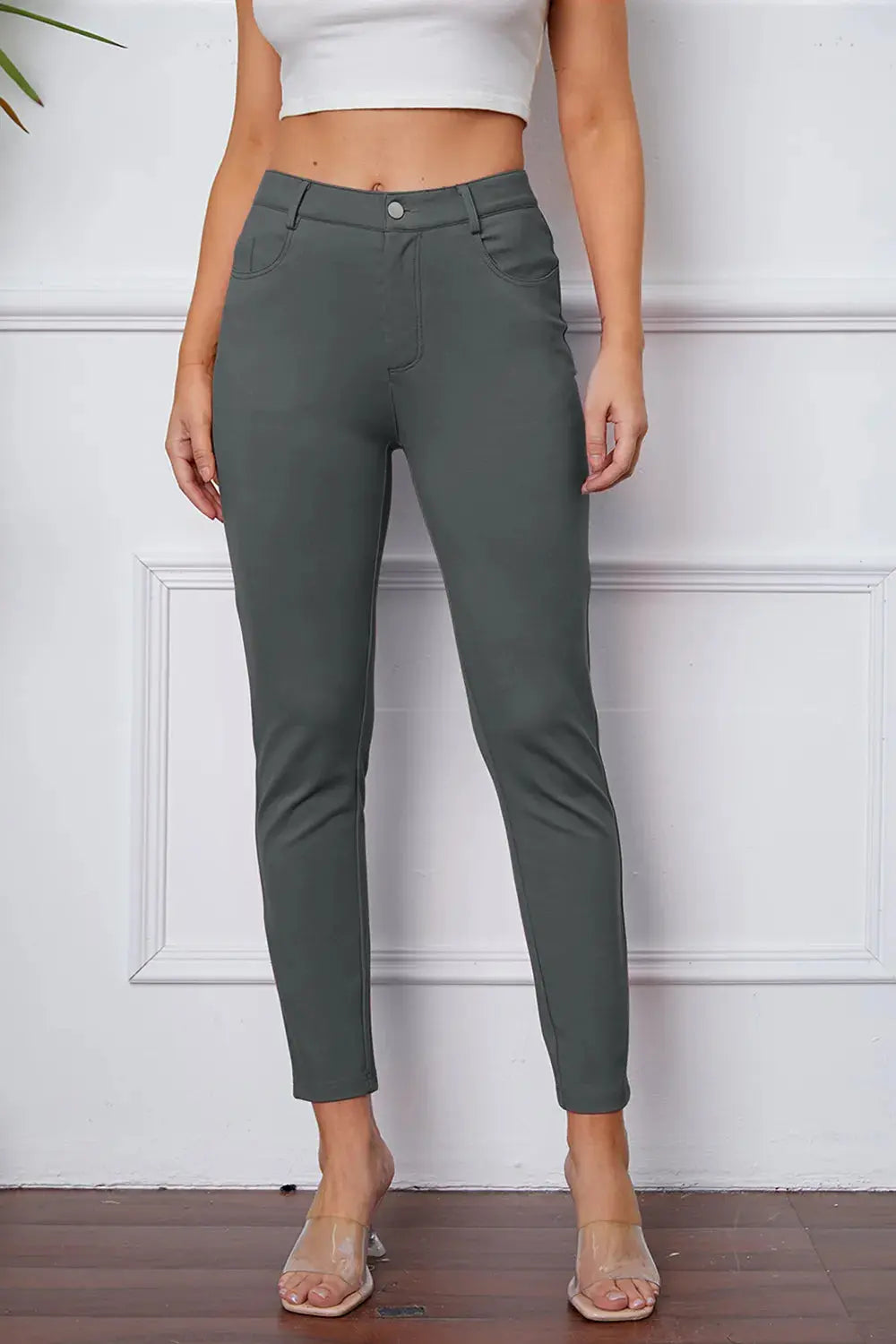 Basic BAE Full Size StretchyStitch High Waist Skinny Pants - Be Bliss Boutique