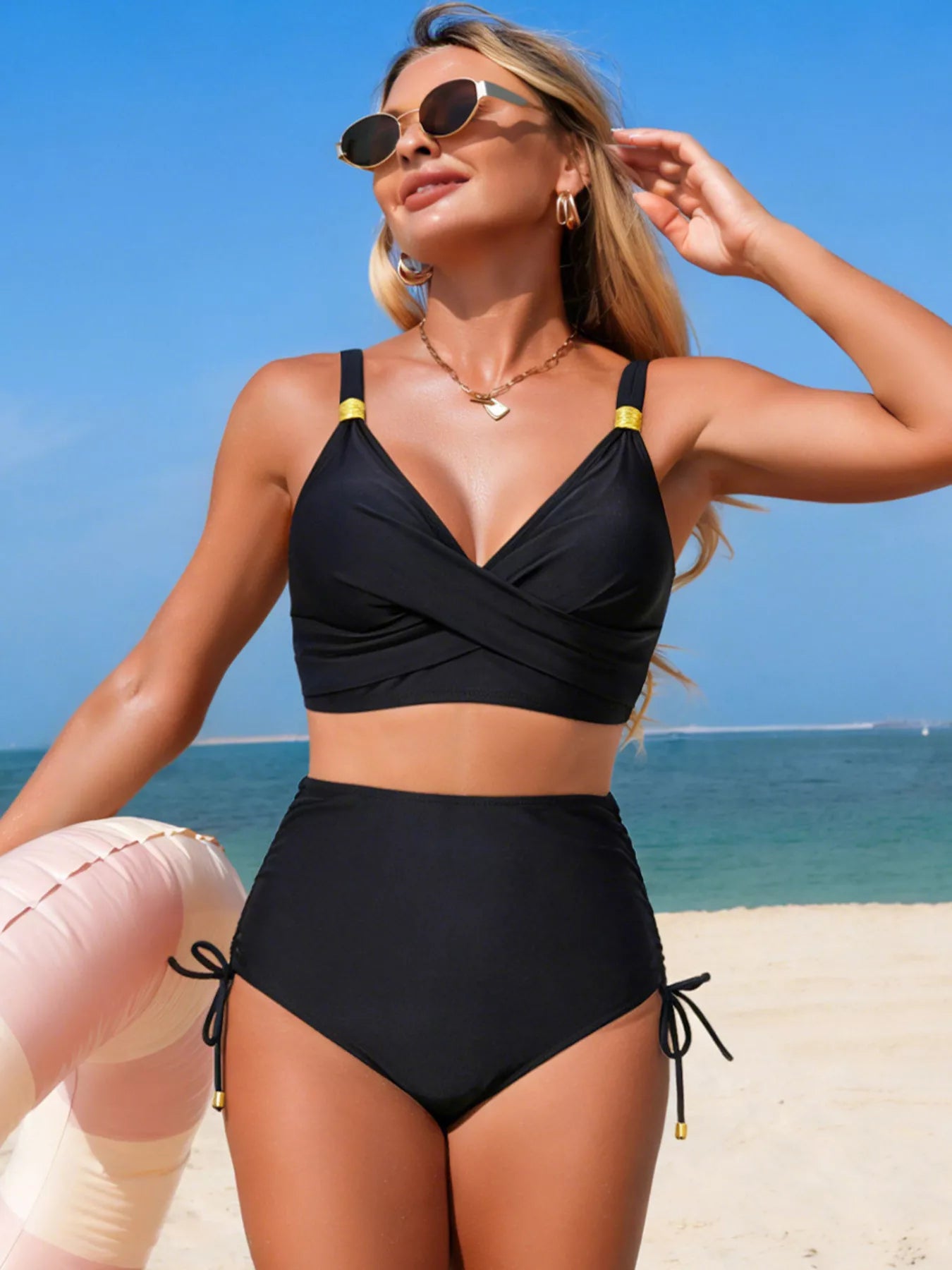Crisscross High Waisted Bikini Set - Be Bliss Boutique