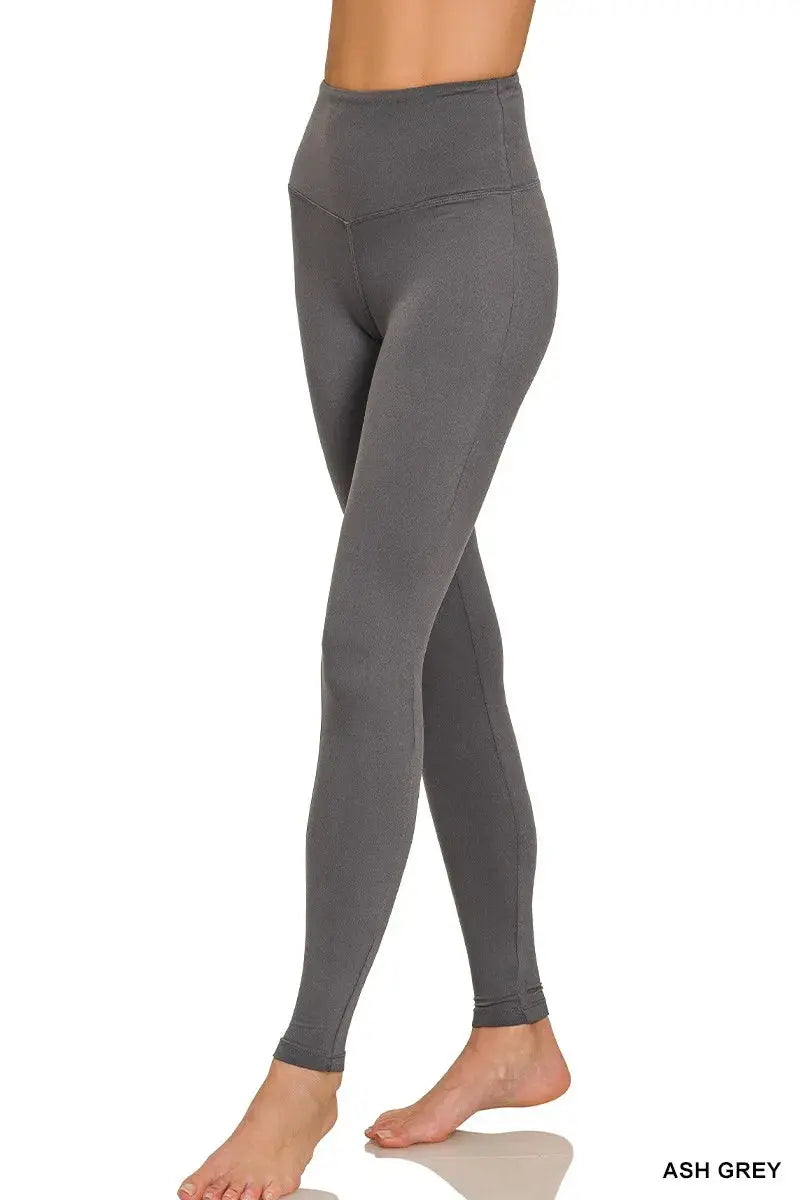 Zenana Premium Wide Waistband Microfiber Leggings - Be Bliss Boutique