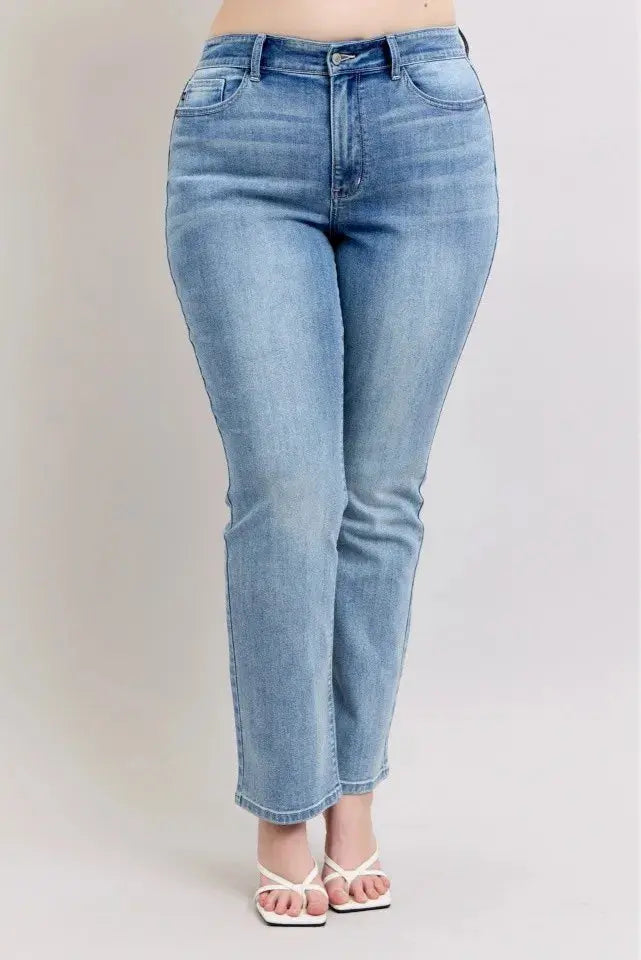 Plus Size High Waist Judy Blue Dad Jeans - Be Bliss Boutique