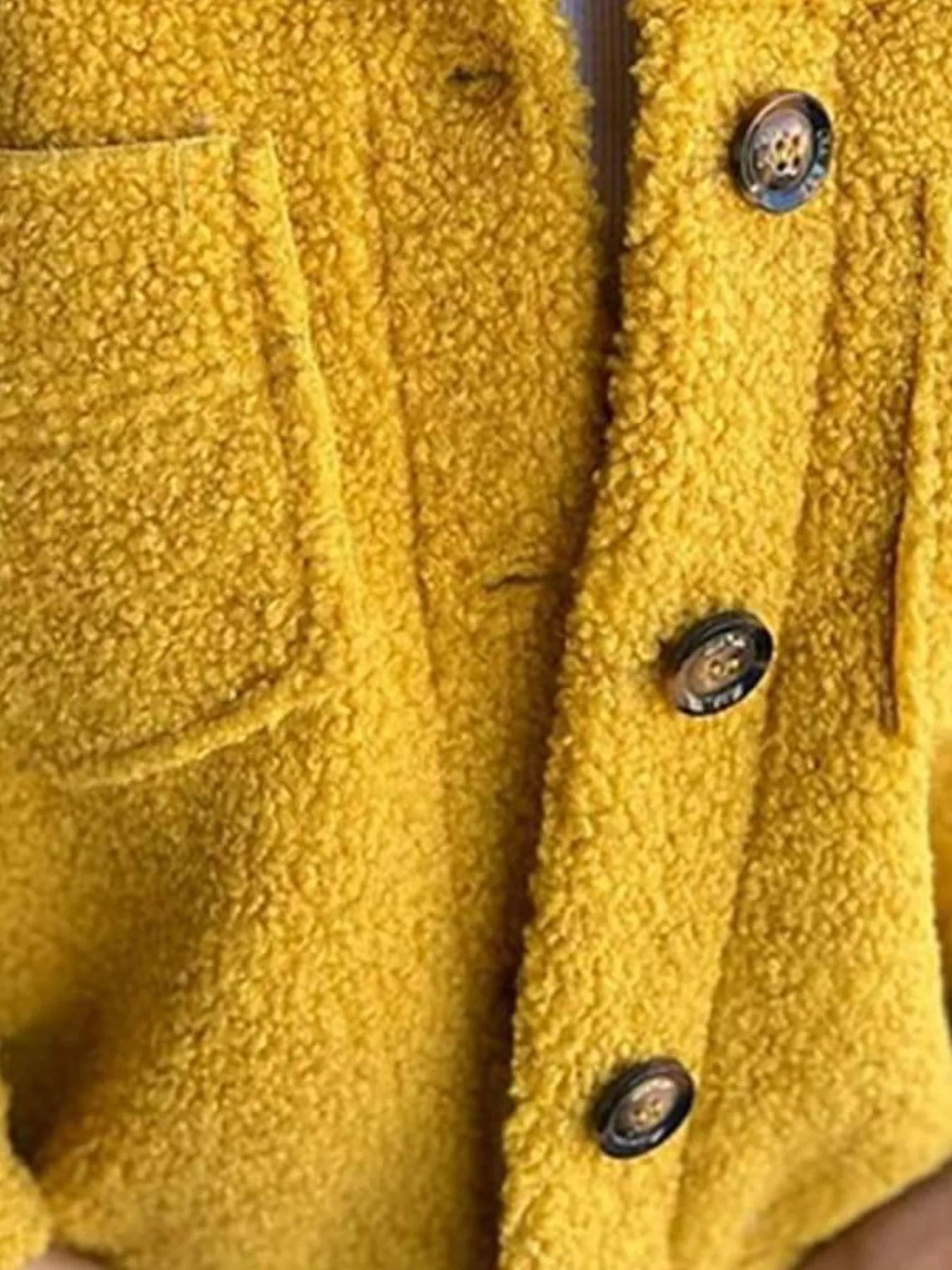 Full Size Single-Breasted Sherpa Shacket Plus Size - Be Bliss Boutique