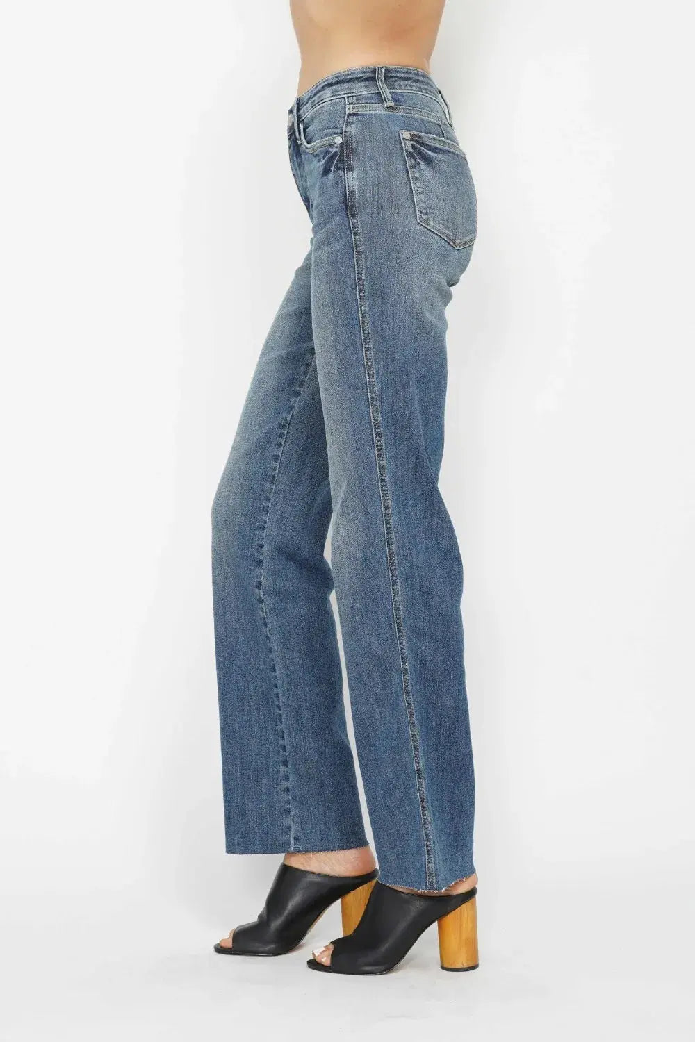 Full Size/Plus Size Tummy Control Straight Judy Blue Jeans - Be Bliss Boutique