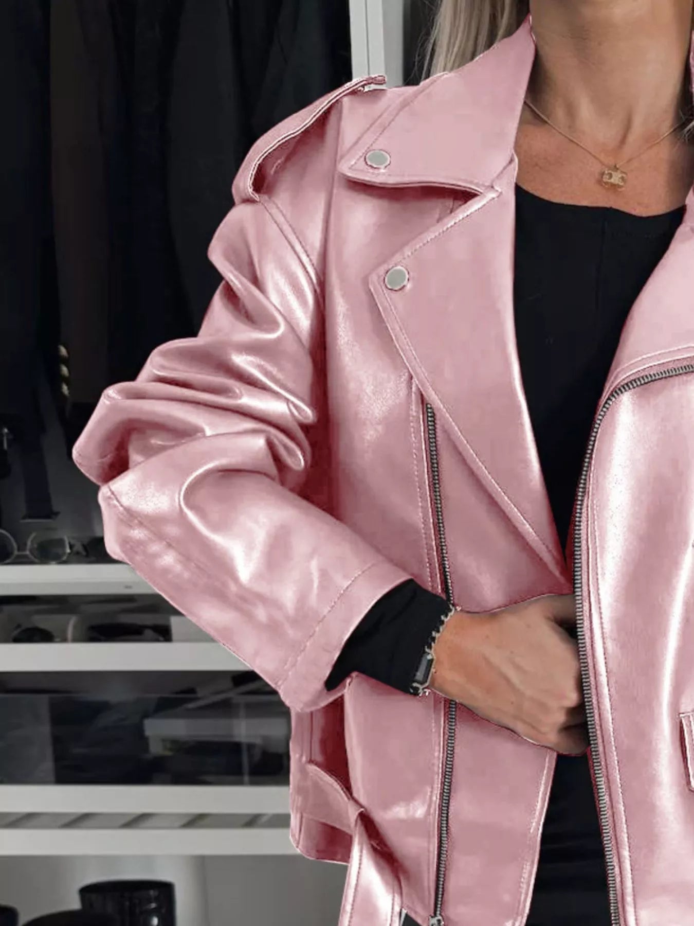 Full Size Zip Up Long Sleeve Jacket Plus Size -  Be Bliss Boutique