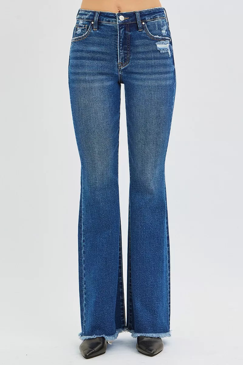 RISEN High Rise Flare Jeans - Be Bliss Boutique