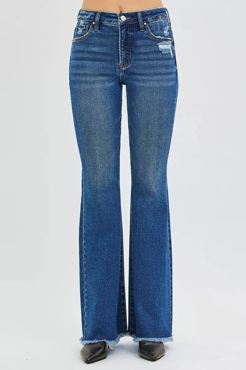 High Rise Flare RISEN Jeans - Be Bliss Boutique