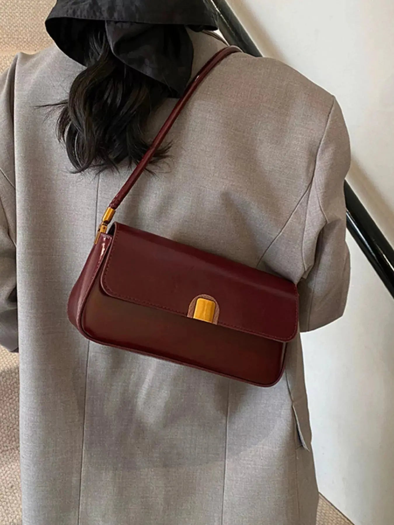 Retro Style Leather Shoulder Bag - Be Bliss Boutique