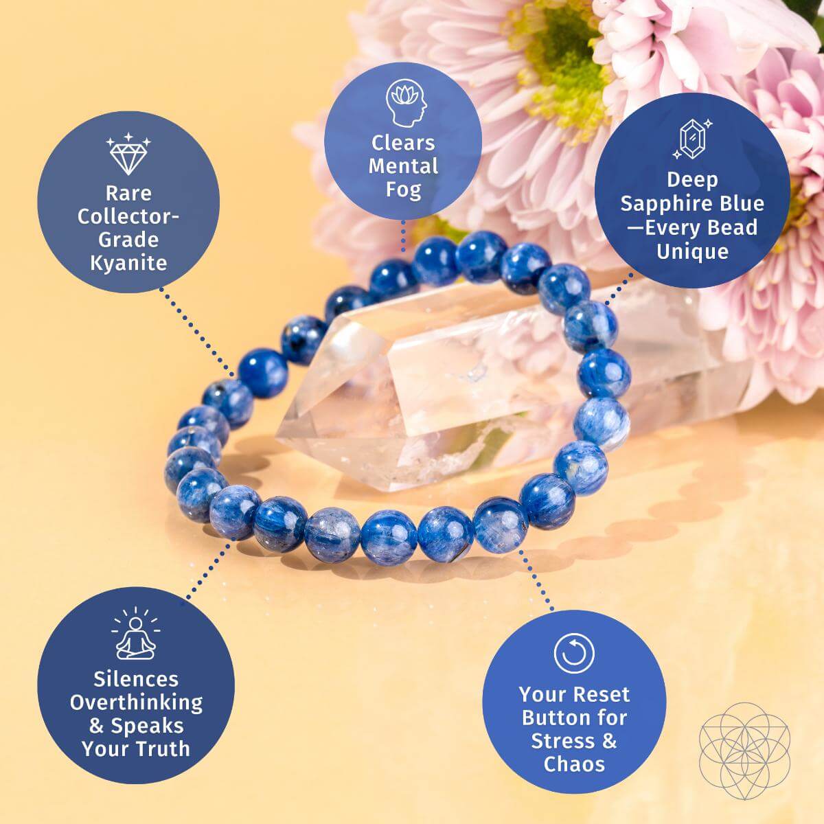 My Truth, My Power – Rare Kyanite Bracelet - Be Bliss Boutique