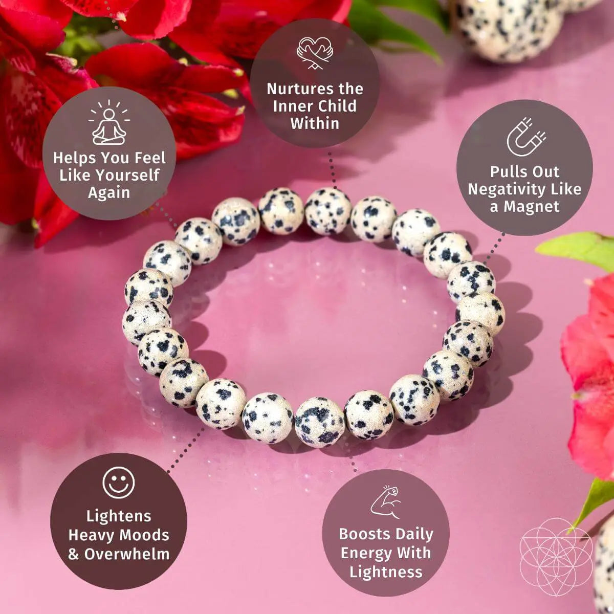 Emotional Detox - Dalmatian Jasper Bracelet - Be Bliss Boutique